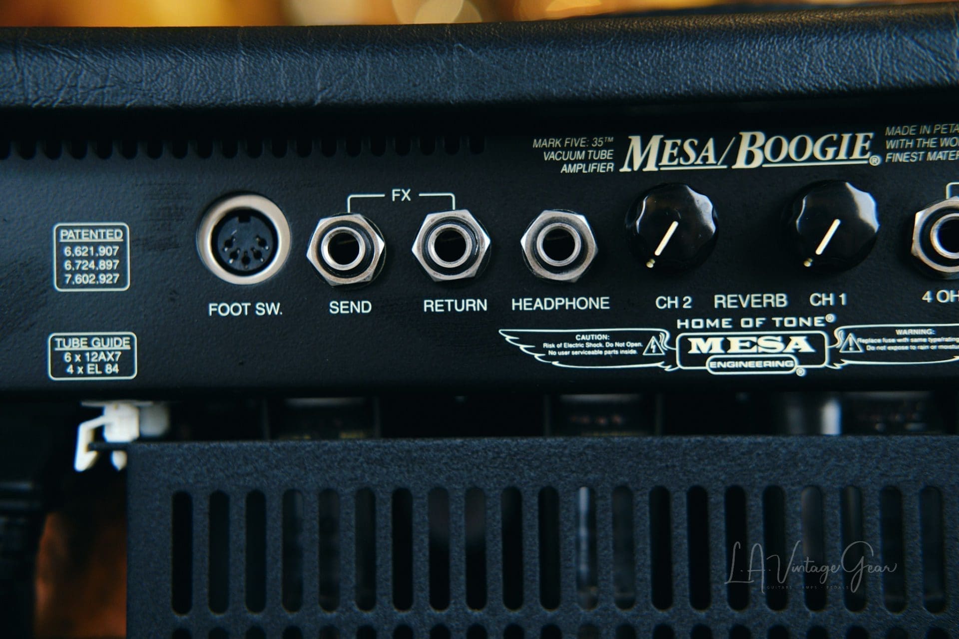 Mesa Boogie Mark V 35W Head-Black Tolex Finish with Rackmount, Footswitch, & Cover-Mint Condition! - Image 14