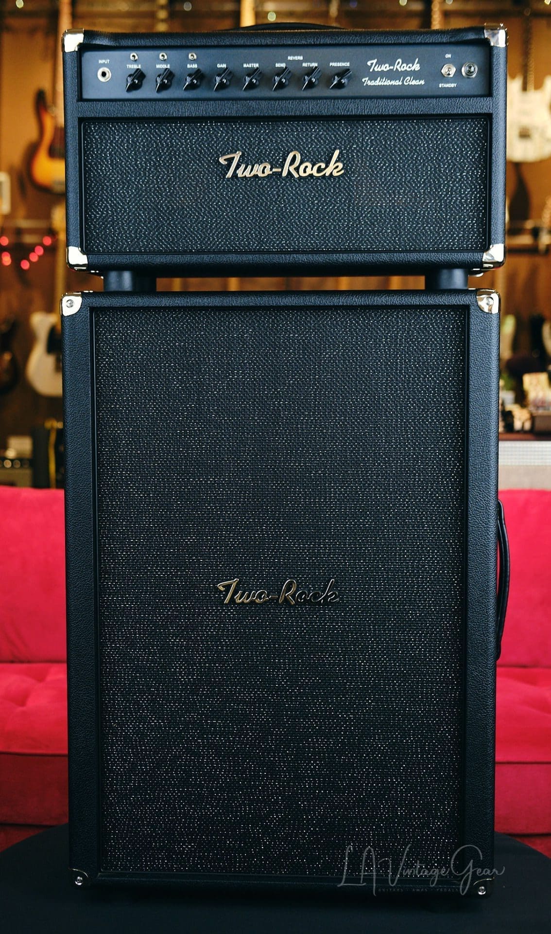 Two Rock Traditional Clean 100 Watt Head & 2x12 Cab-Black Sparkle Matrix Finish-Gently Used in Excellent Condition!