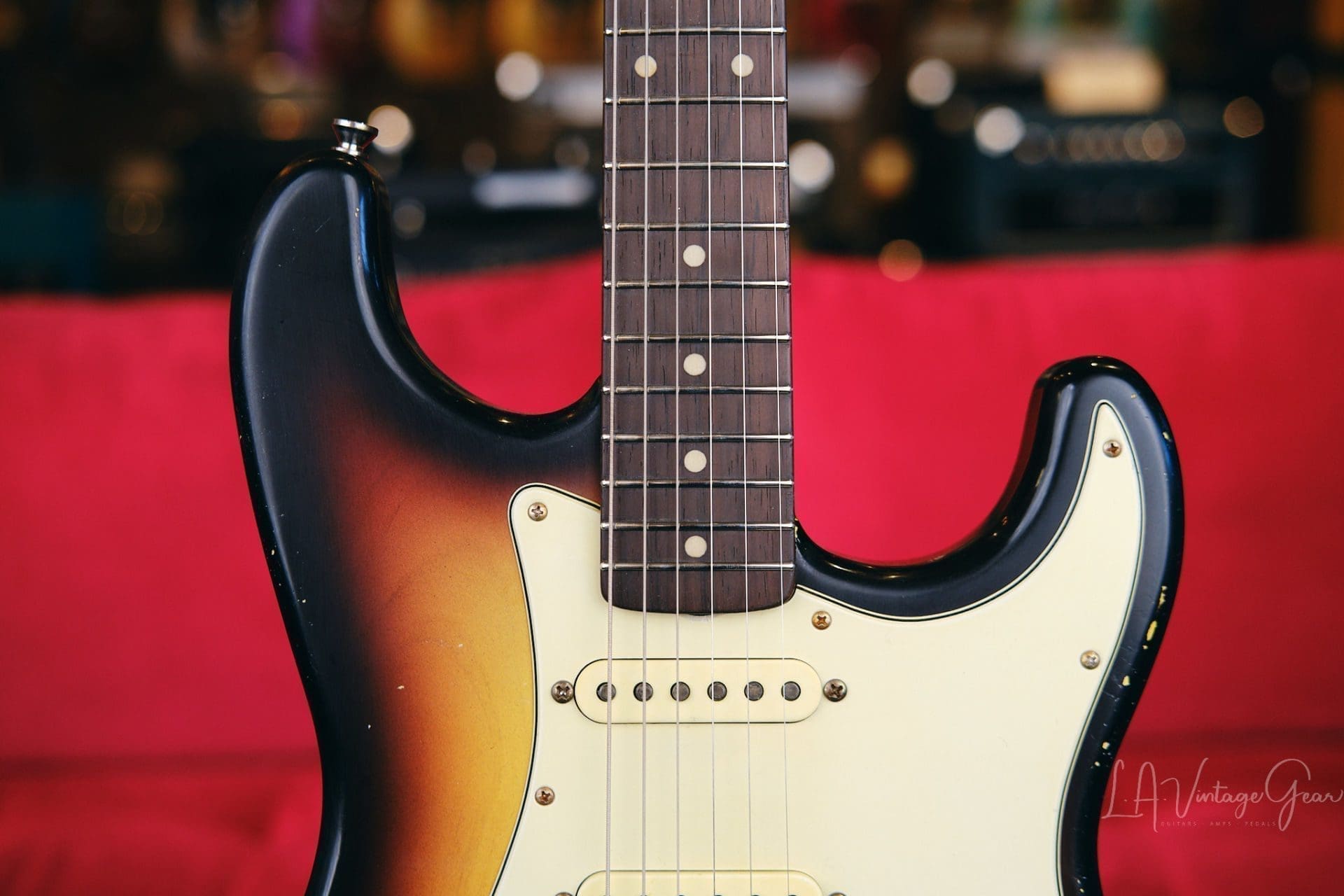 Mario Martin “Model S” Electric Guitar – Relic’d 3 Tone Sunburst Finish & Fralin Vintage Hot Pickups! - Image 3