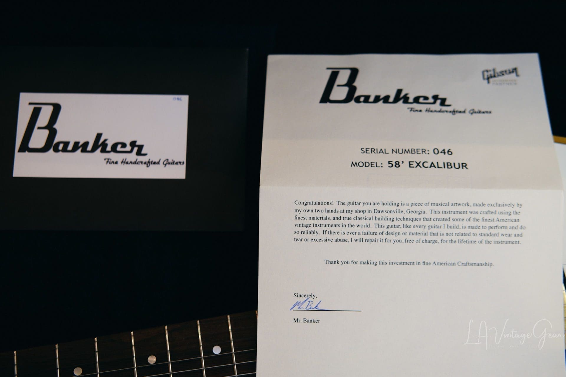 Banker '58 Spec "Excalibur" Electric Guitar 2019 - Relic'd Korina Body & Brazillian Rosewood Fretboard! Serial #46! - Image 24