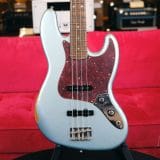 Fender 60th Anniversary Road Worn Jazz Bass In A  Firemist Silver Finish – Pau Ferro Fretboard Mid 60’s C Neck Profile!