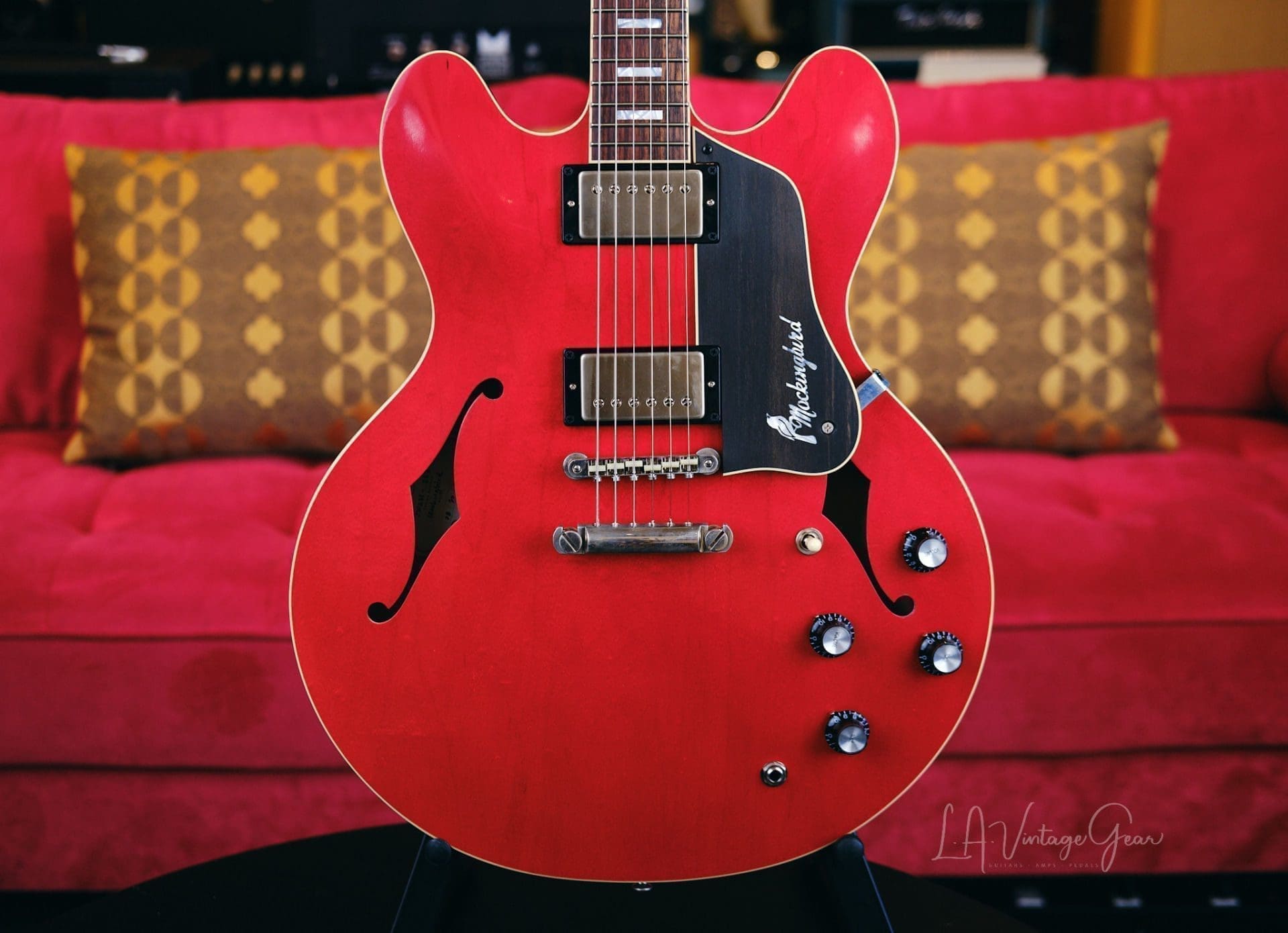 Josh Williams 'Mockingbird' JWG267 Semi-Hollowbody Electric Guitar-Cherry Red Finish & Bloombucker Pickups! - Image 2