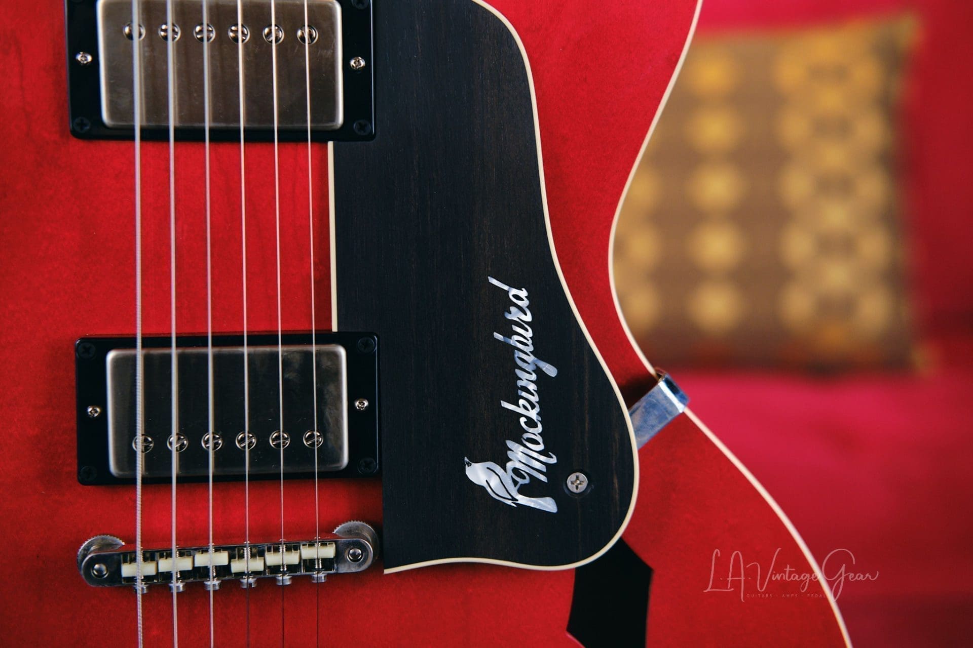 Josh Williams 'Mockingbird' JWG267 Semi-Hollowbody Electric Guitar-Cherry Red Finish & Bloombucker Pickups! - Image 5