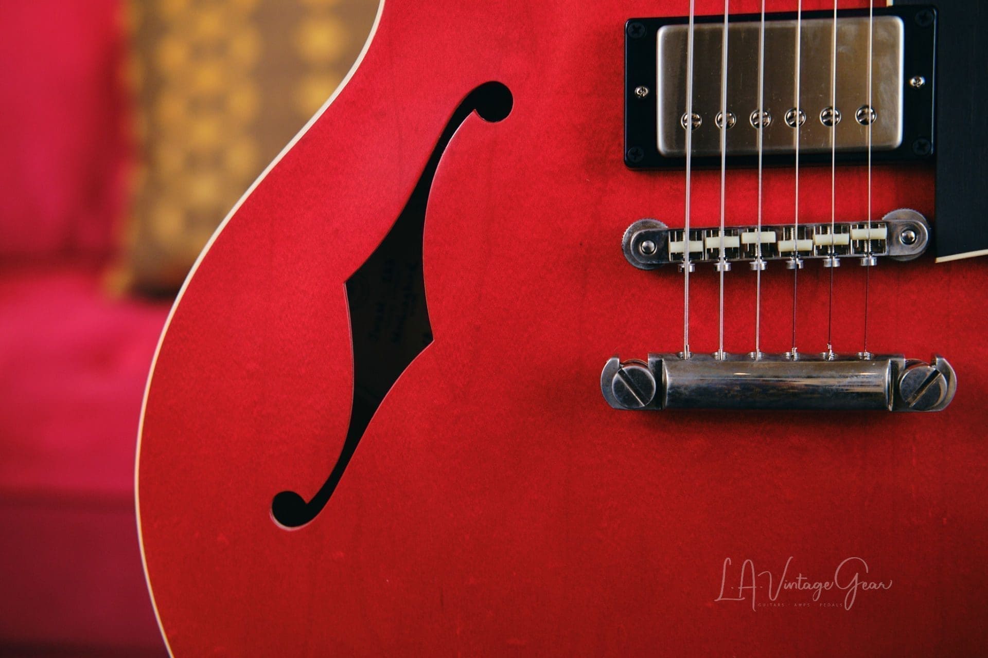Josh Williams 'Mockingbird' JWG267 Semi-Hollowbody Electric Guitar-Cherry Red Finish & Bloombucker Pickups! - Image 7