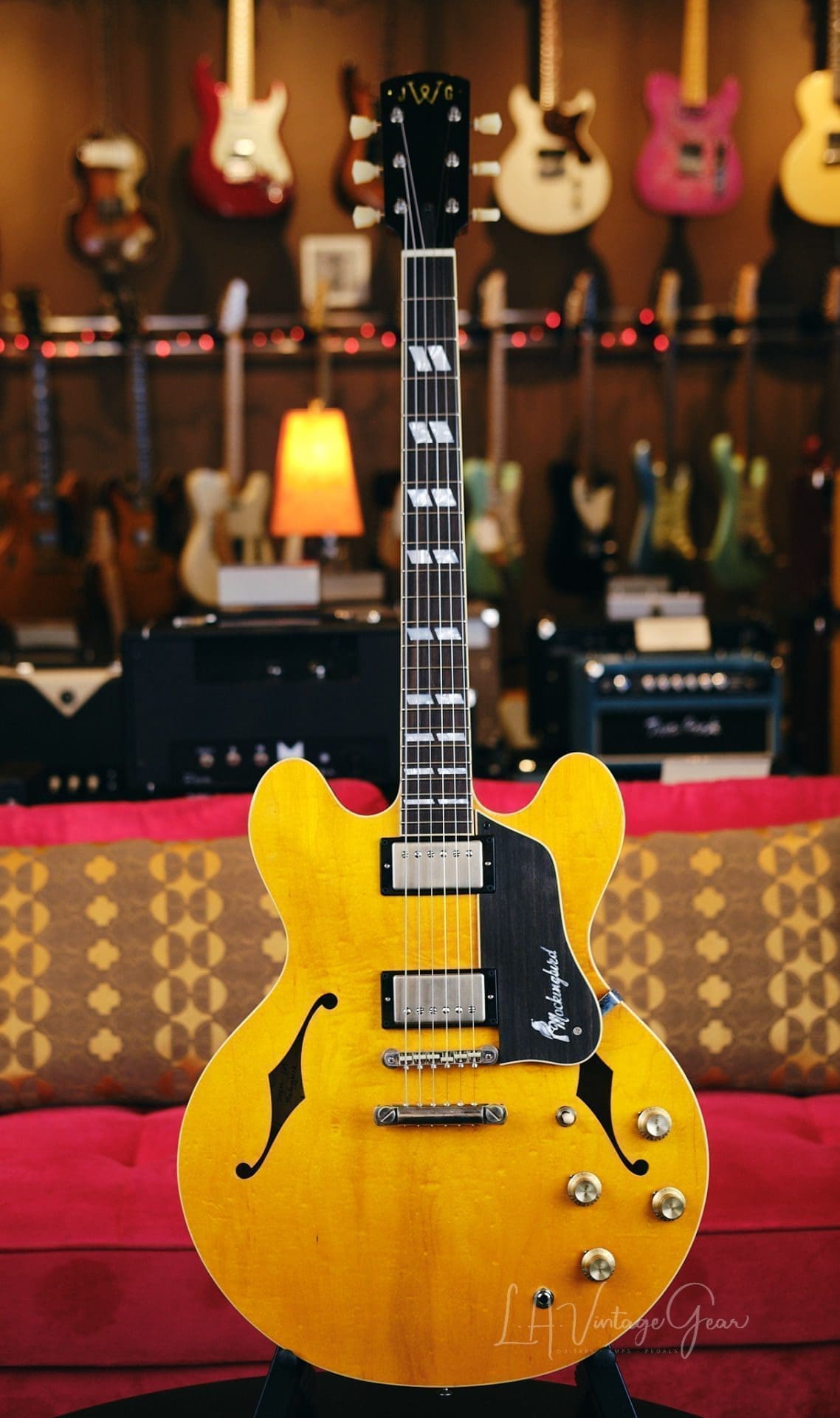 Josh Williams 'Mockingbird' JWG269 Semi-Hollowbody Electric Guitar-Vintage Natural Finish & Bloombucker Pickups!