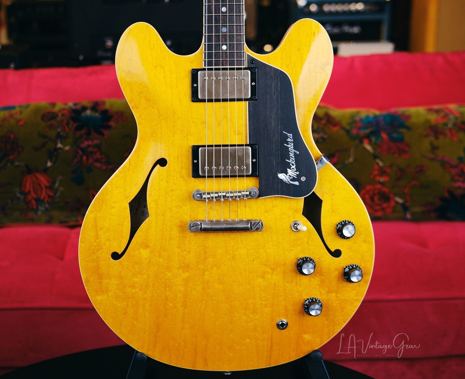 Josh Williams 'Mockingbird' JWG270 Semi-Hollowbody Electric Guitar-Vintage Natural Finish & Bloombucker Pickups! - Image 2