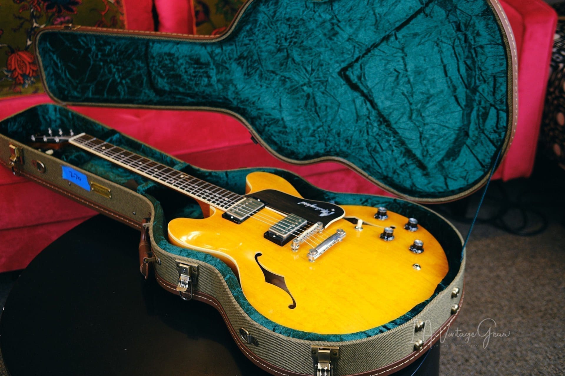 Josh Williams 'Mockingbird' JWG270 Semi-Hollowbody Electric Guitar-Vintage Natural Finish & Bloombucker Pickups! - Image 18