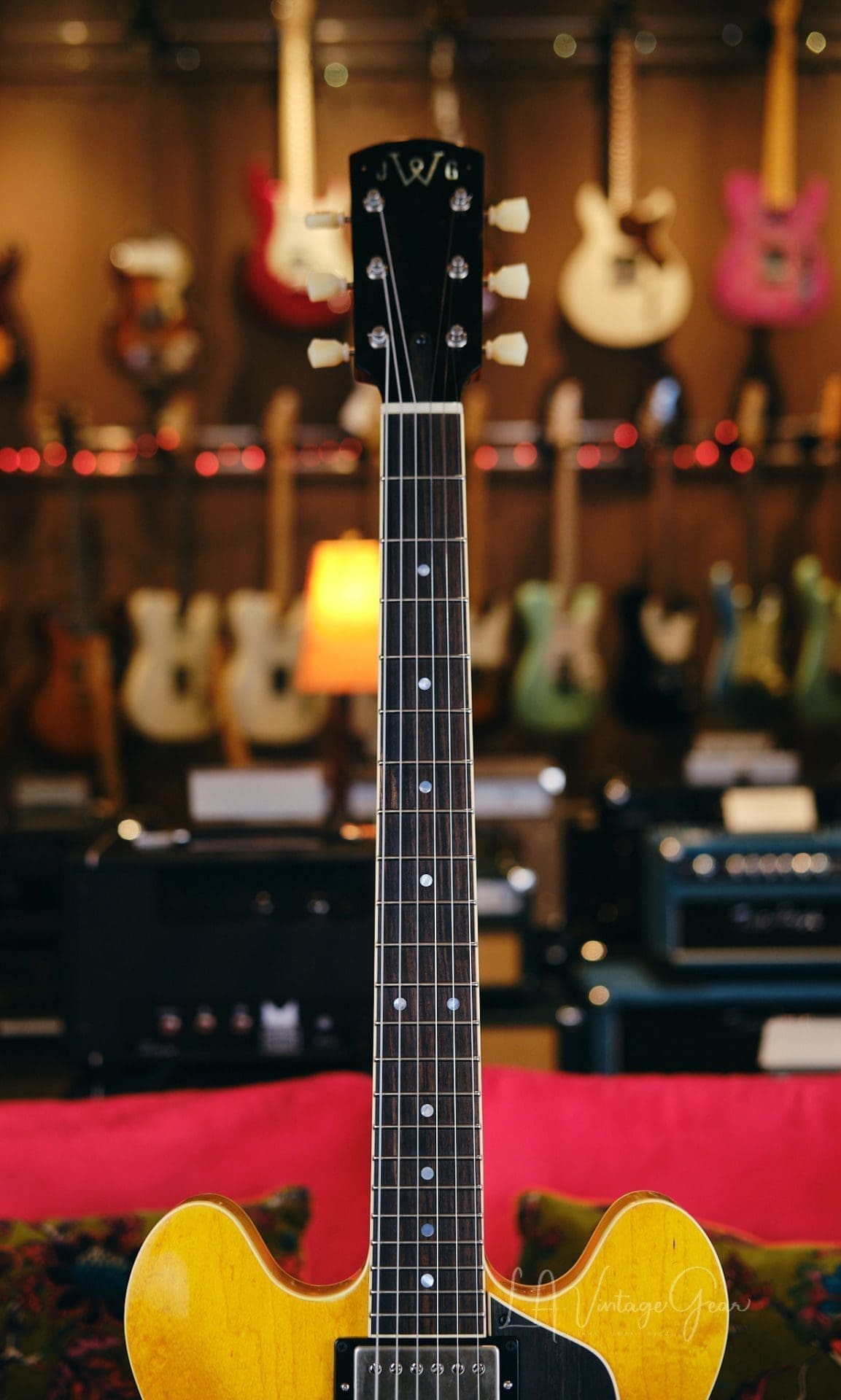 Josh Williams 'Mockingbird' JWG270 Semi-Hollowbody Electric Guitar-Vintage Natural Finish & Bloombucker Pickups! - Image 10