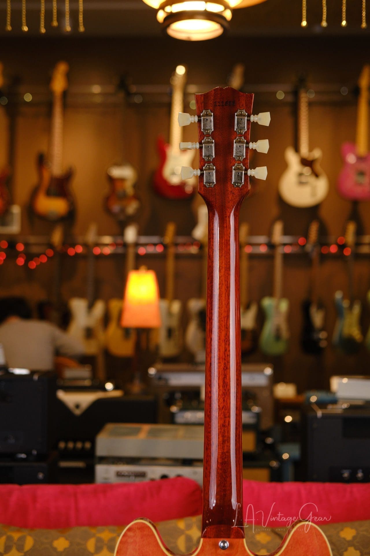 Gibson ES-335 Semi-Hollowbody '64 Historic Reissue Electric Guitar (2021) - Watermelon Red Finish - Image 6