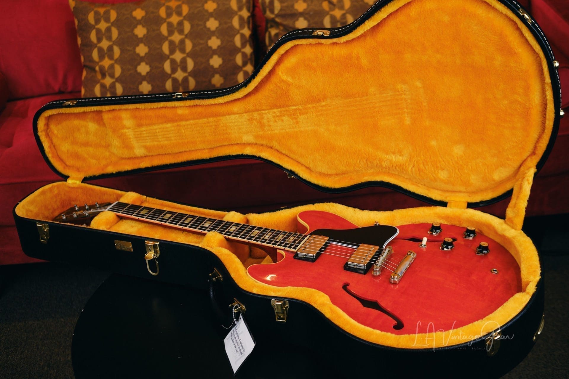 Gibson ES-335 Semi-Hollowbody '64 Historic Reissue Electric Guitar (2021) - Watermelon Red Finish - Image 24