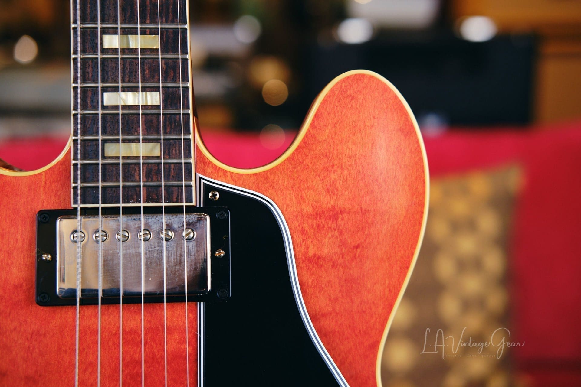Gibson ES-335 Semi-Hollowbody '64 Historic Reissue Electric Guitar (2021) - Watermelon Red Finish - Image 17