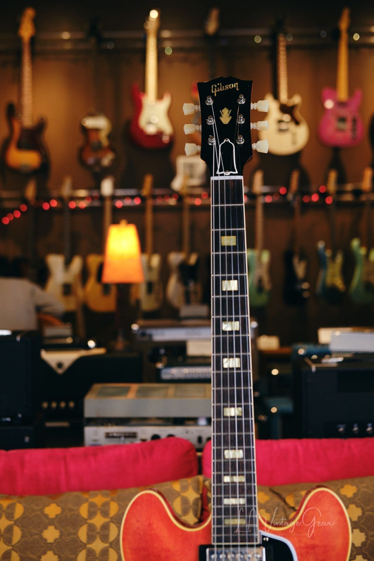 Gibson ES-335 Semi-Hollowbody '64 Historic Reissue Electric Guitar (2021) - Watermelon Red Finish - Image 15