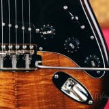 Rutters ‘Koacaster’ Custom S-Style Electric Guitar – Koa Top, Brazilian Rosewood Fingerboard & Budz Pickups!