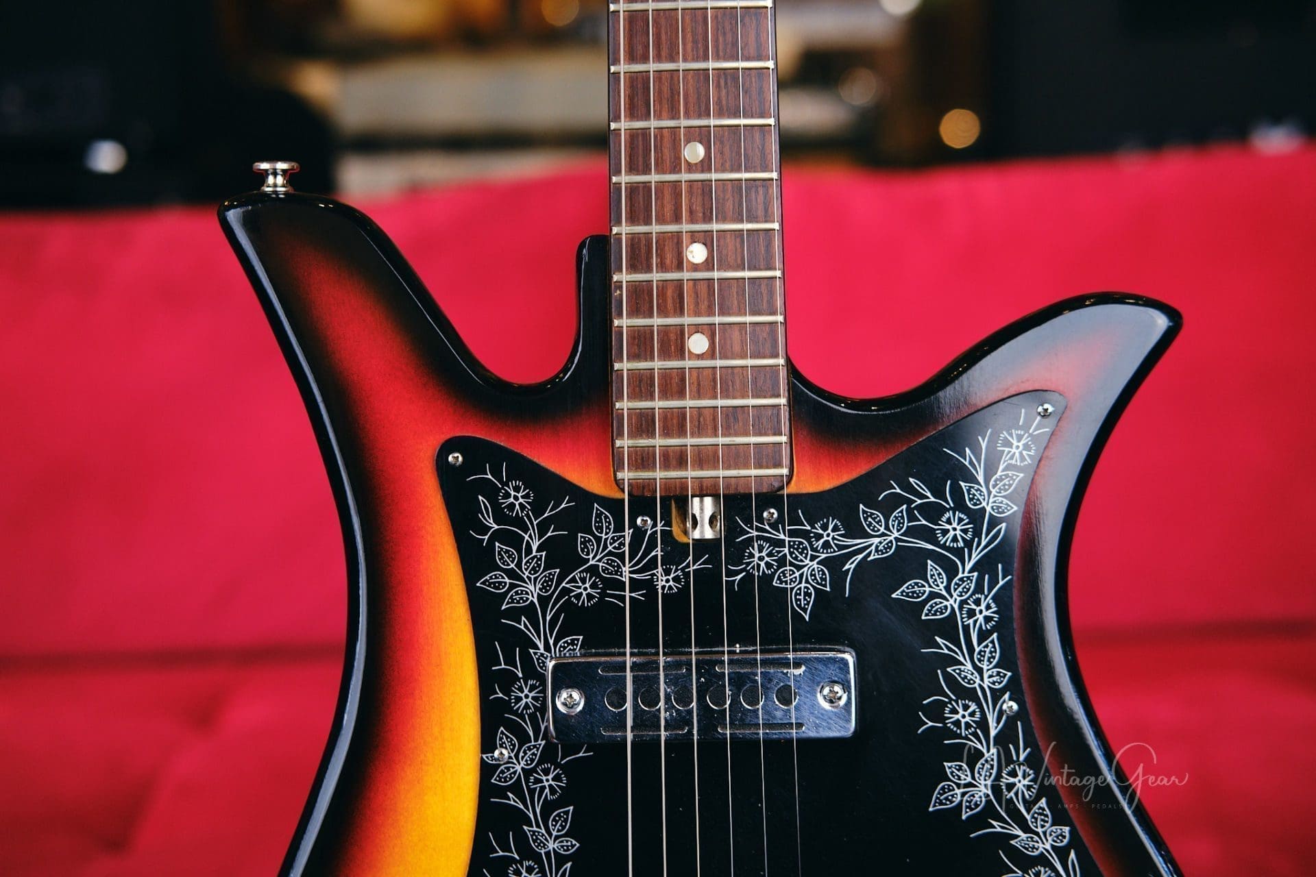 Teisco Tulip E-110 1960s Sunburst Made in Japan MIJ - Image 3