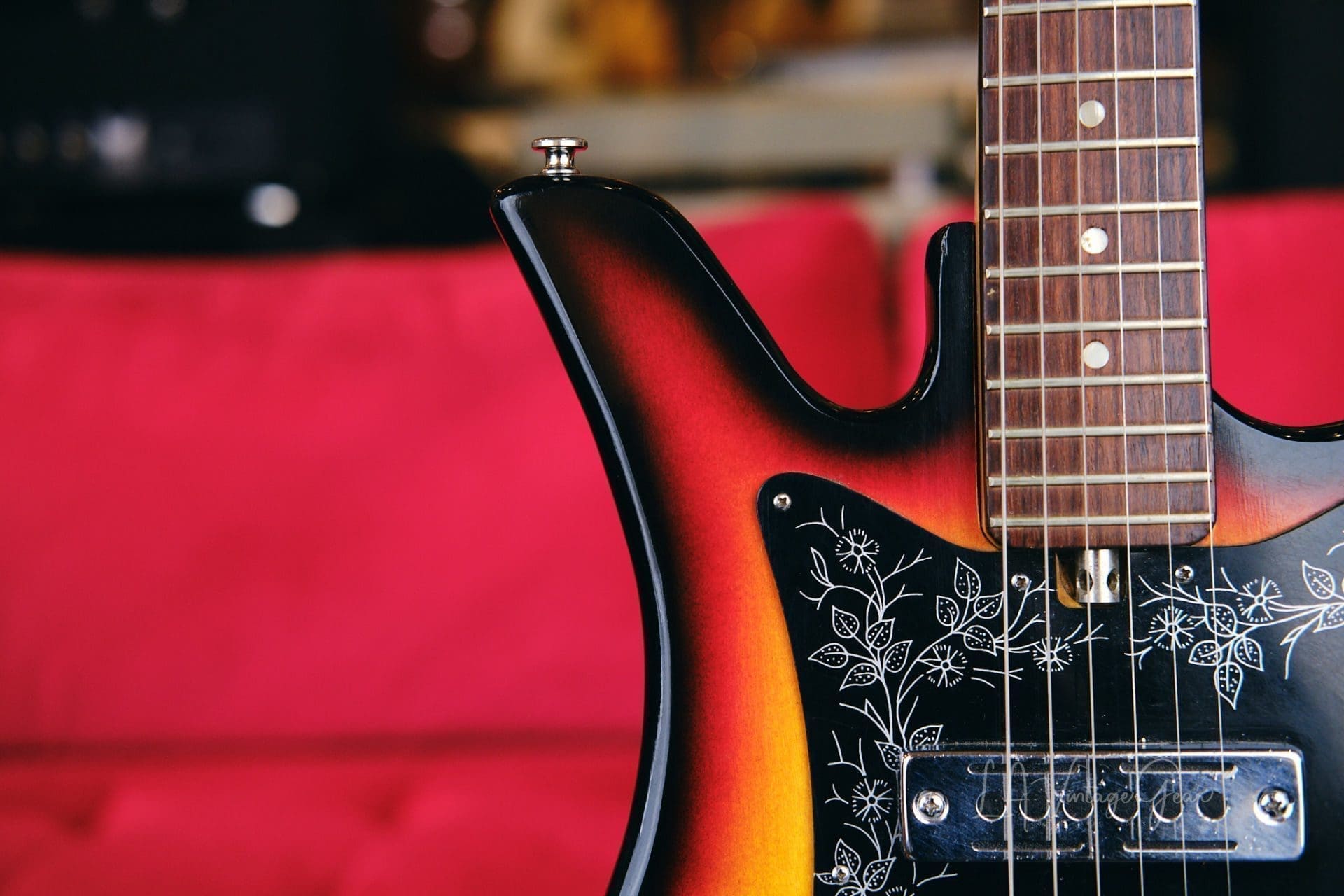 Teisco Tulip E-110 1960s Sunburst Made in Japan MIJ - Image 5