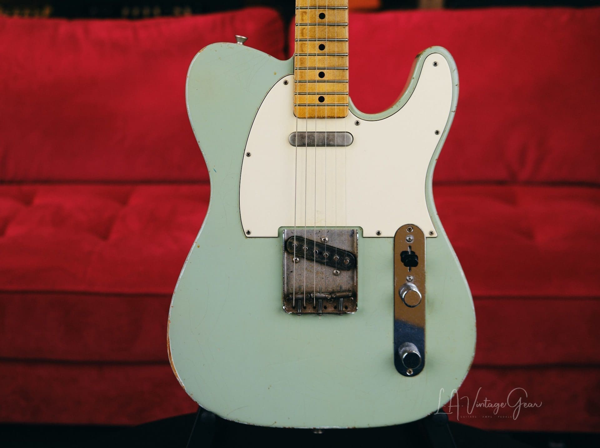 Danocaster Single Cut Electric Guitar - Seafoam Green Finish & Lollar Pickups! - Image 2