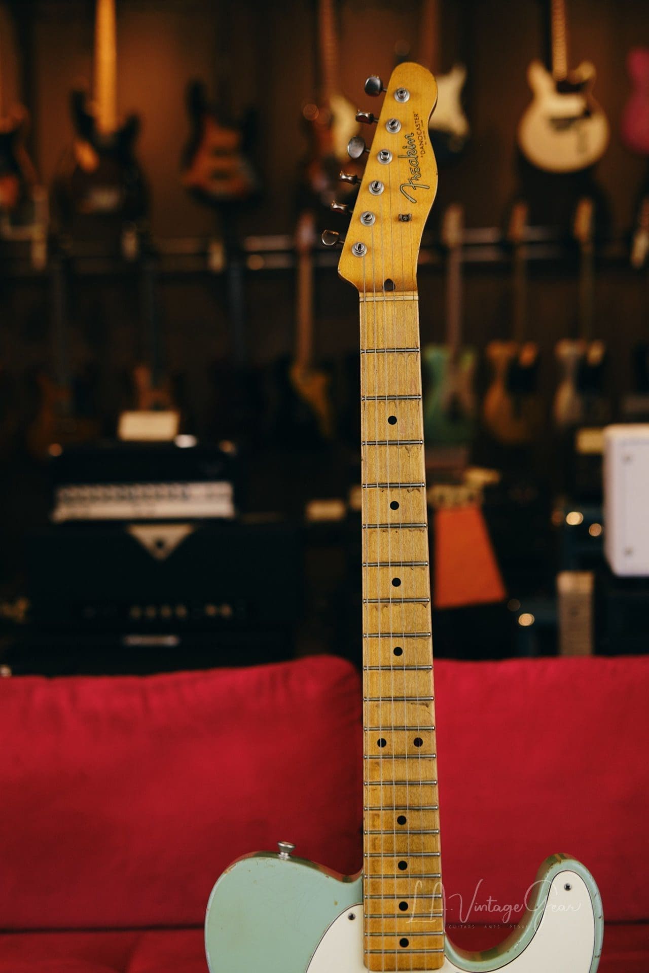 Danocaster Single Cut Electric Guitar - Seafoam Green Finish & Lollar Pickups! - Image 12