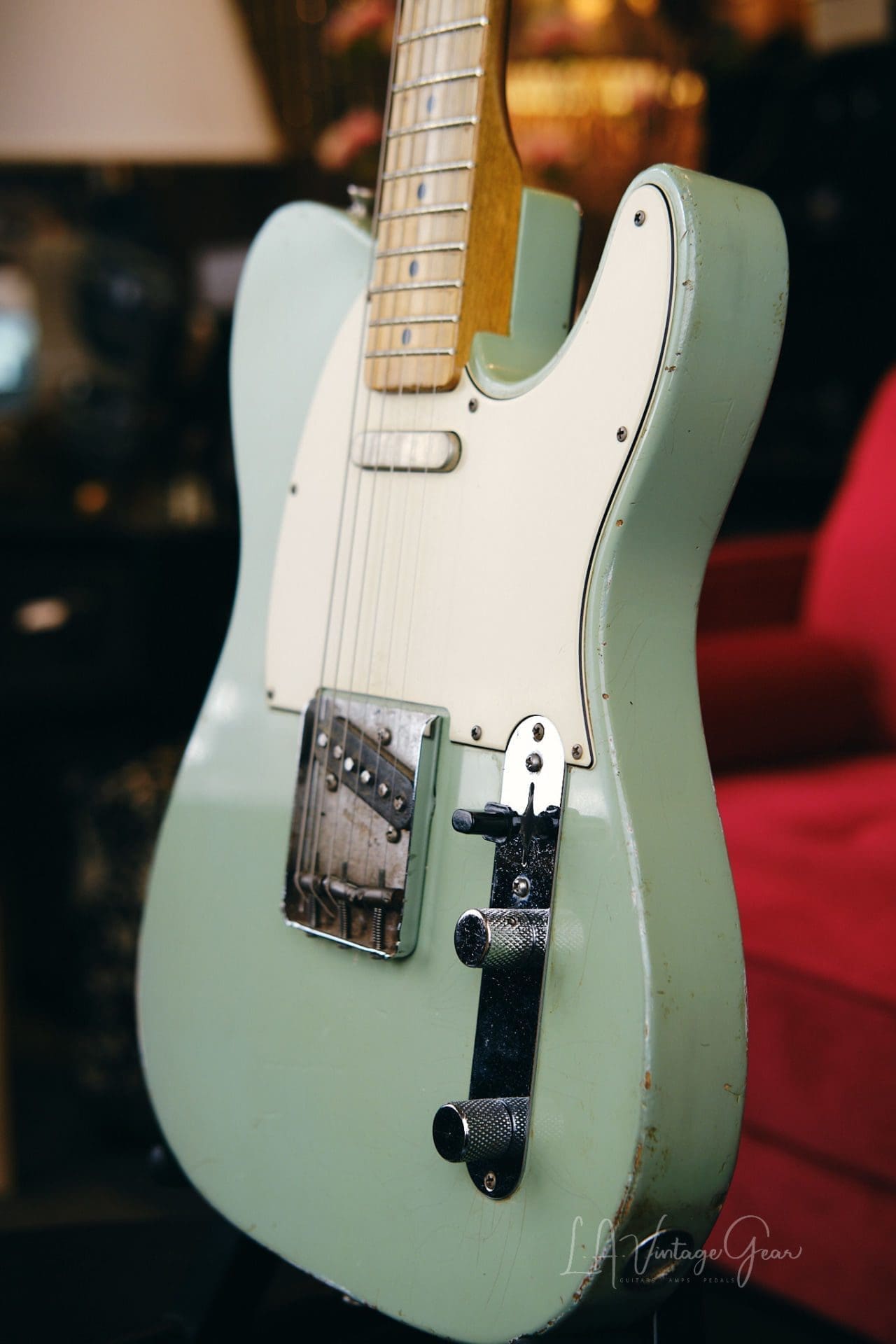 Danocaster Single Cut Electric Guitar - Seafoam Green Finish & Lollar Pickups! - Image 14