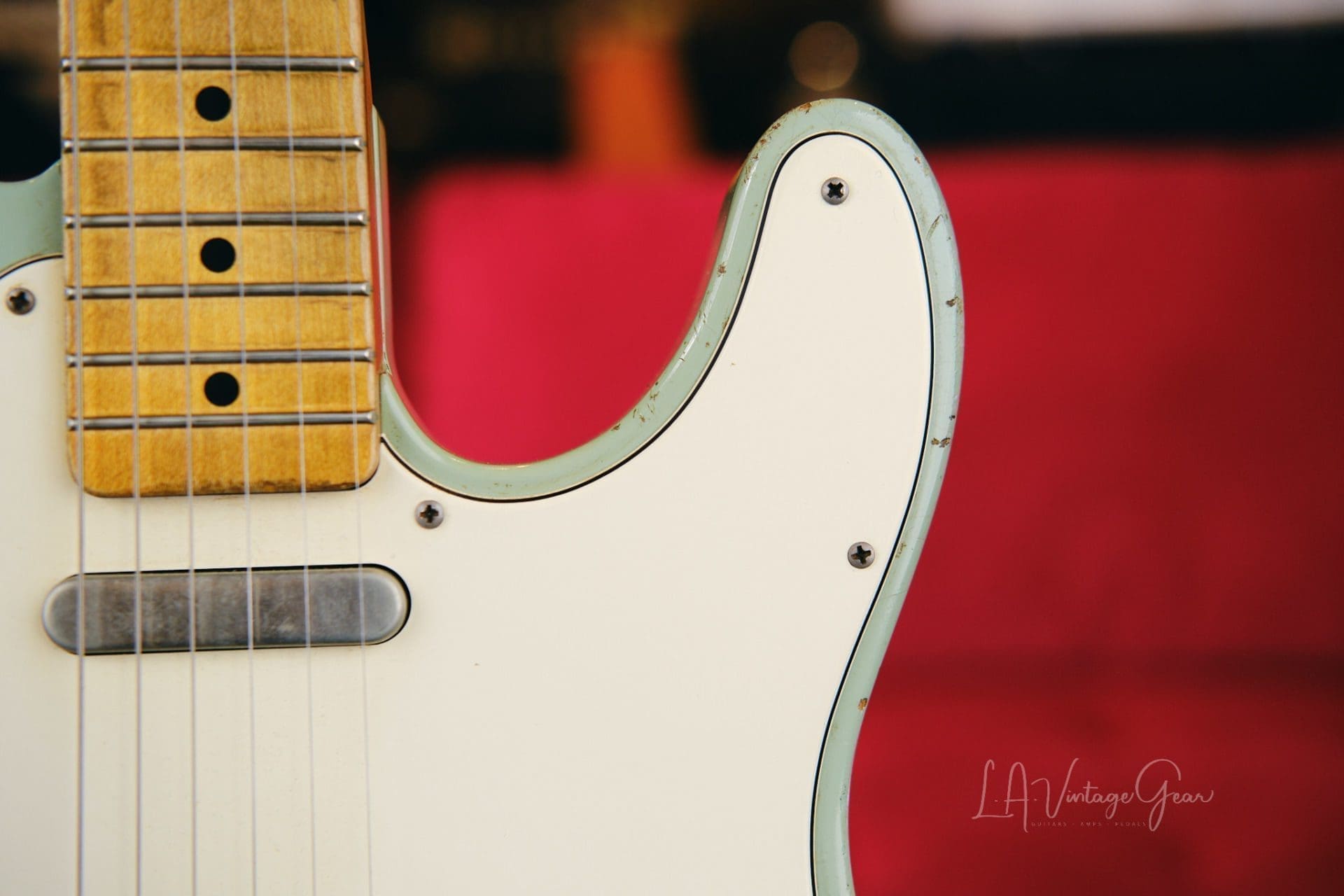 Danocaster Single Cut Electric Guitar - Seafoam Green Finish & Lollar Pickups! - Image 7