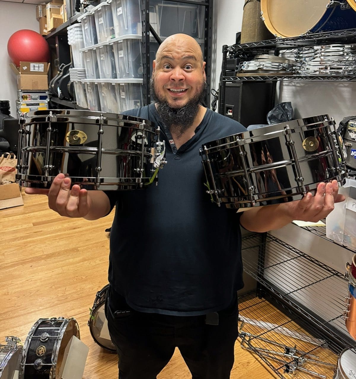 Heuer Drum Labs Custom Snare Drum Paradise LA 6.5"x14" Custom Hardware - Owned by Abe Laboriel Jr and Played with Paul McCartney! 1 of 2!