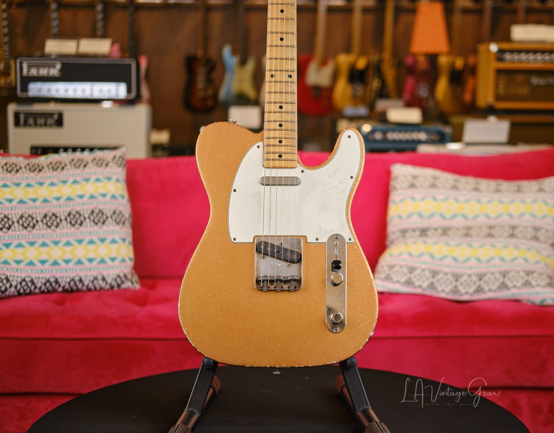 Danocaster Single Cut - In a Tangelo Sparkle Finish with Mono Gig Bag! - Image 2