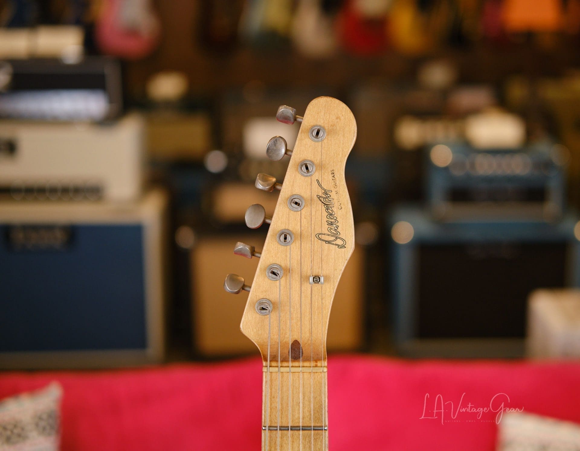 Danocaster Single Cut - In a Tangelo Sparkle Finish with Mono Gig Bag! - Image 6