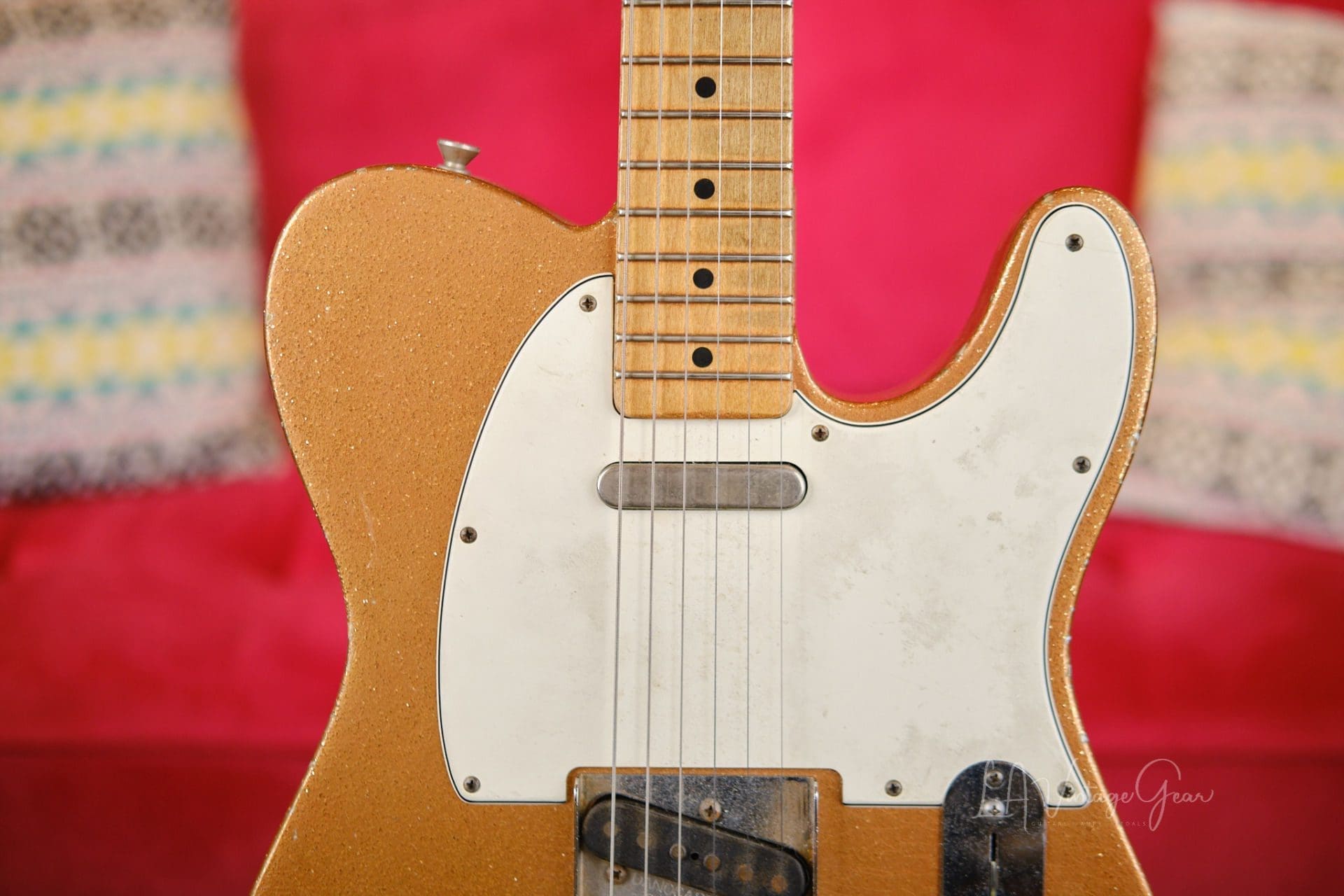 Danocaster Single Cut - In a Tangelo Sparkle Finish with Mono Gig Bag! - Image 3