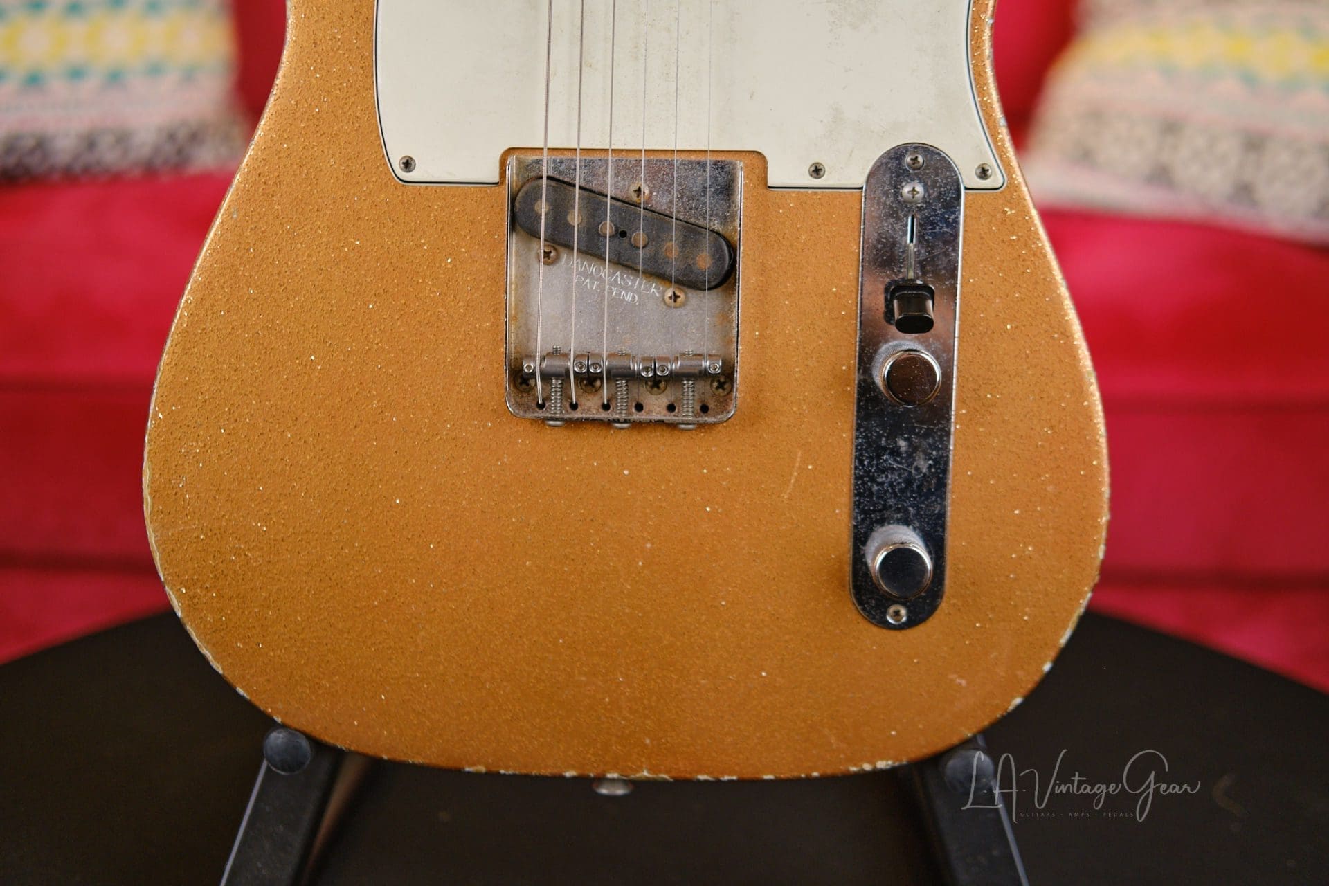 Danocaster Single Cut - In a Tangelo Sparkle Finish with Mono Gig Bag! - Image 4