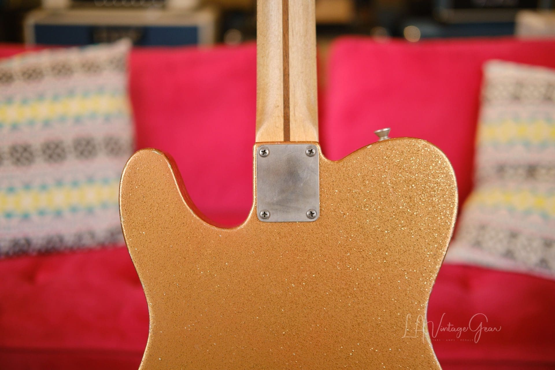 Danocaster Single Cut - In a Tangelo Sparkle Finish with Mono Gig Bag! - Image 8