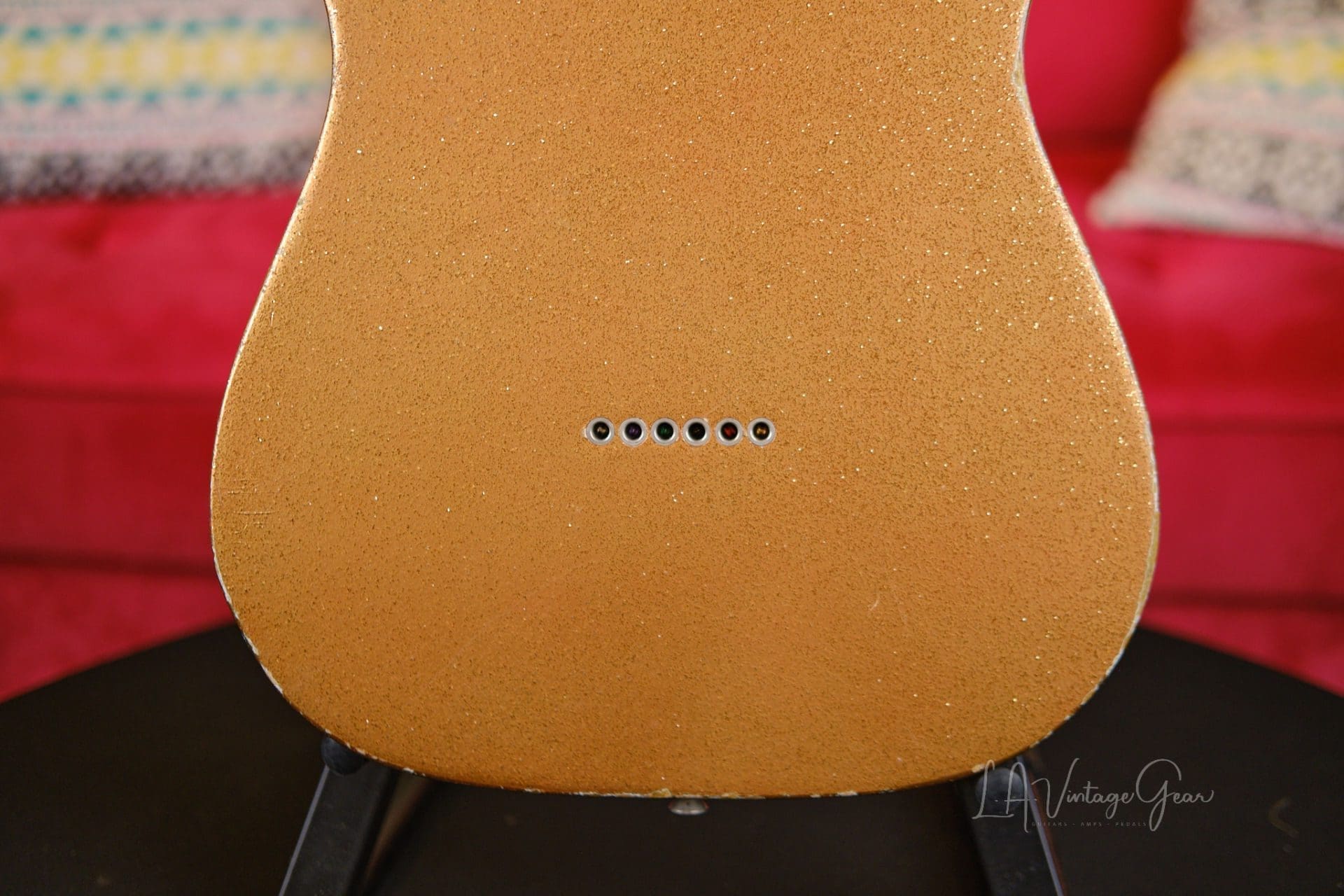 Danocaster Single Cut - In a Tangelo Sparkle Finish with Mono Gig Bag! - Image 9