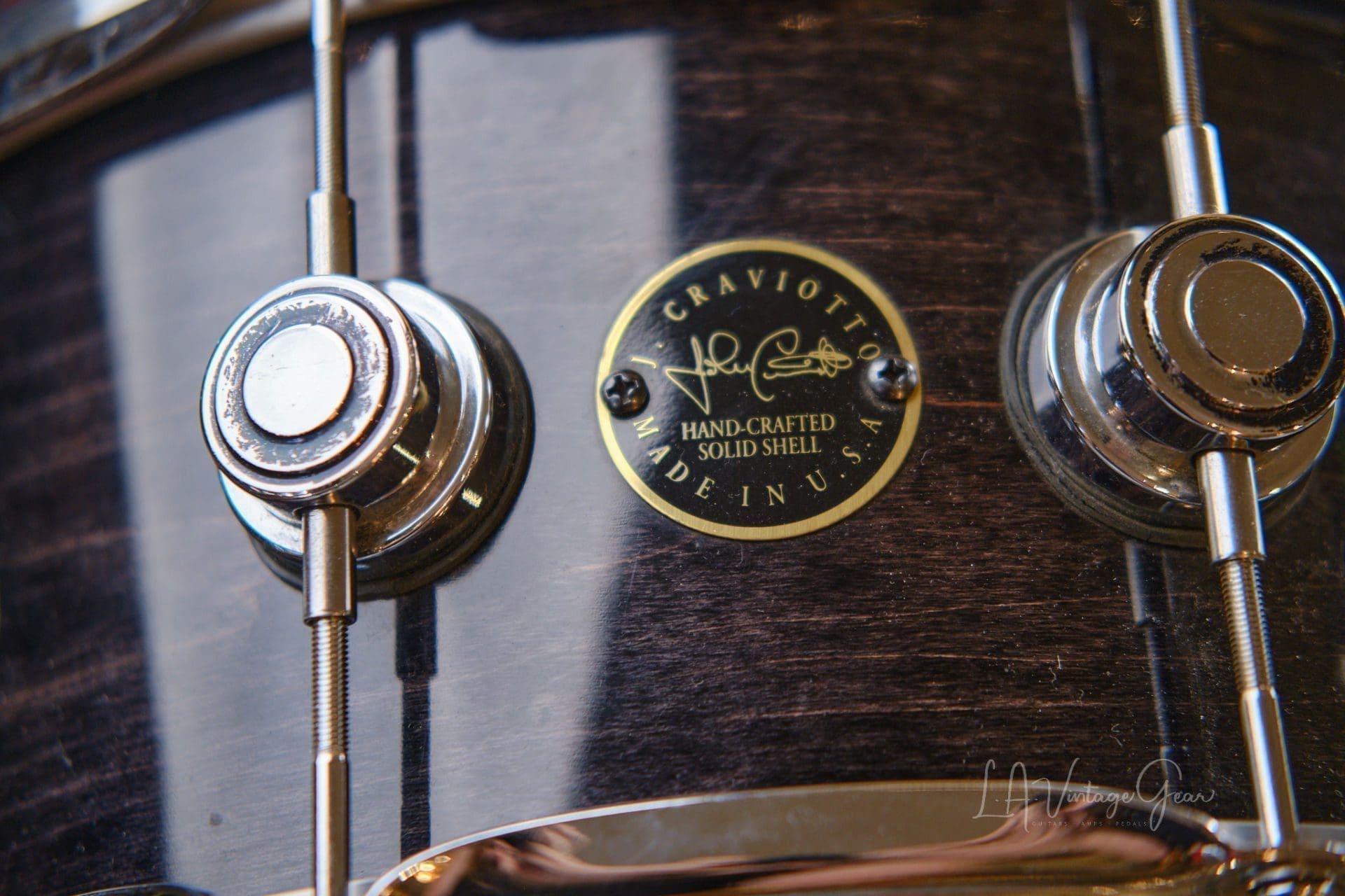Craviotto DW Stained Wood Snare Custom Color 6"x14" - Owned by Abe Laboriel Jr! - Image 7