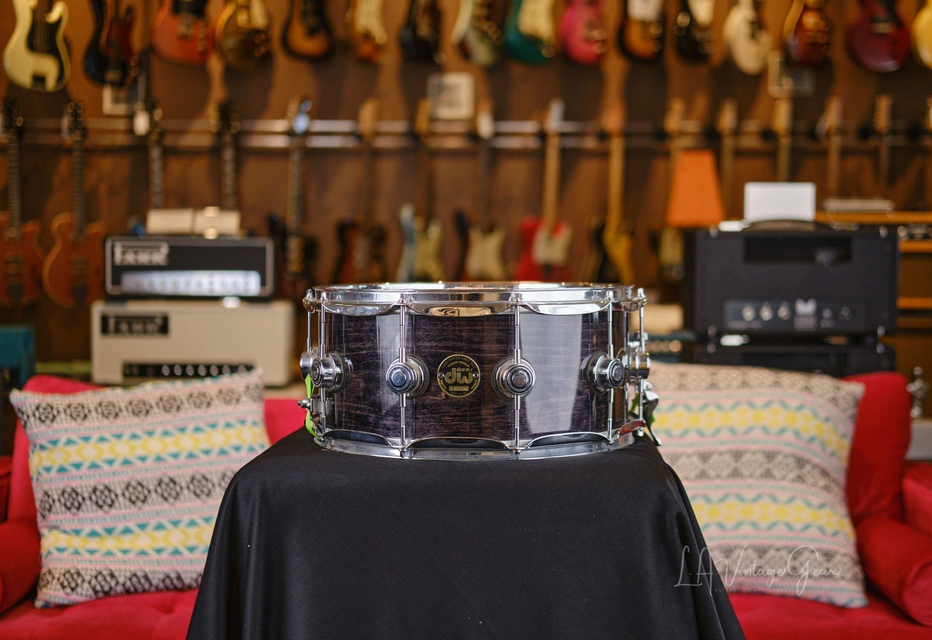 Craviotto DW Stained Wood Snare Custom Color 6"x14" - Owned by Abe Laboriel Jr! - Image 8