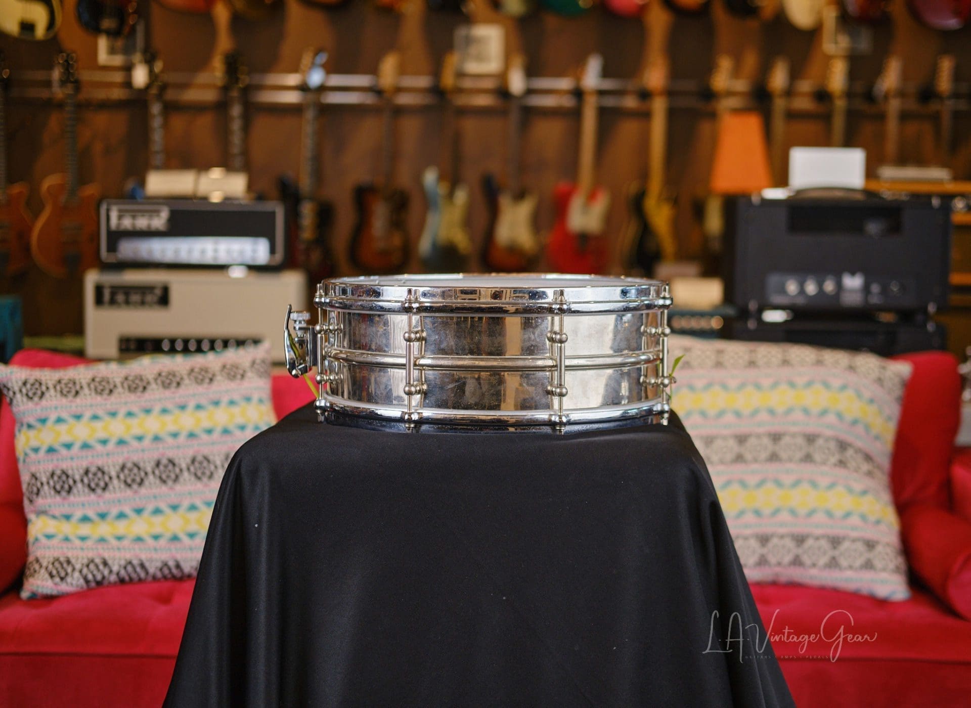Ludwig All Around 1920's Nickel over Brass Snare 5"x14" - Owned by Abe Laboriel Jr! - Image 7