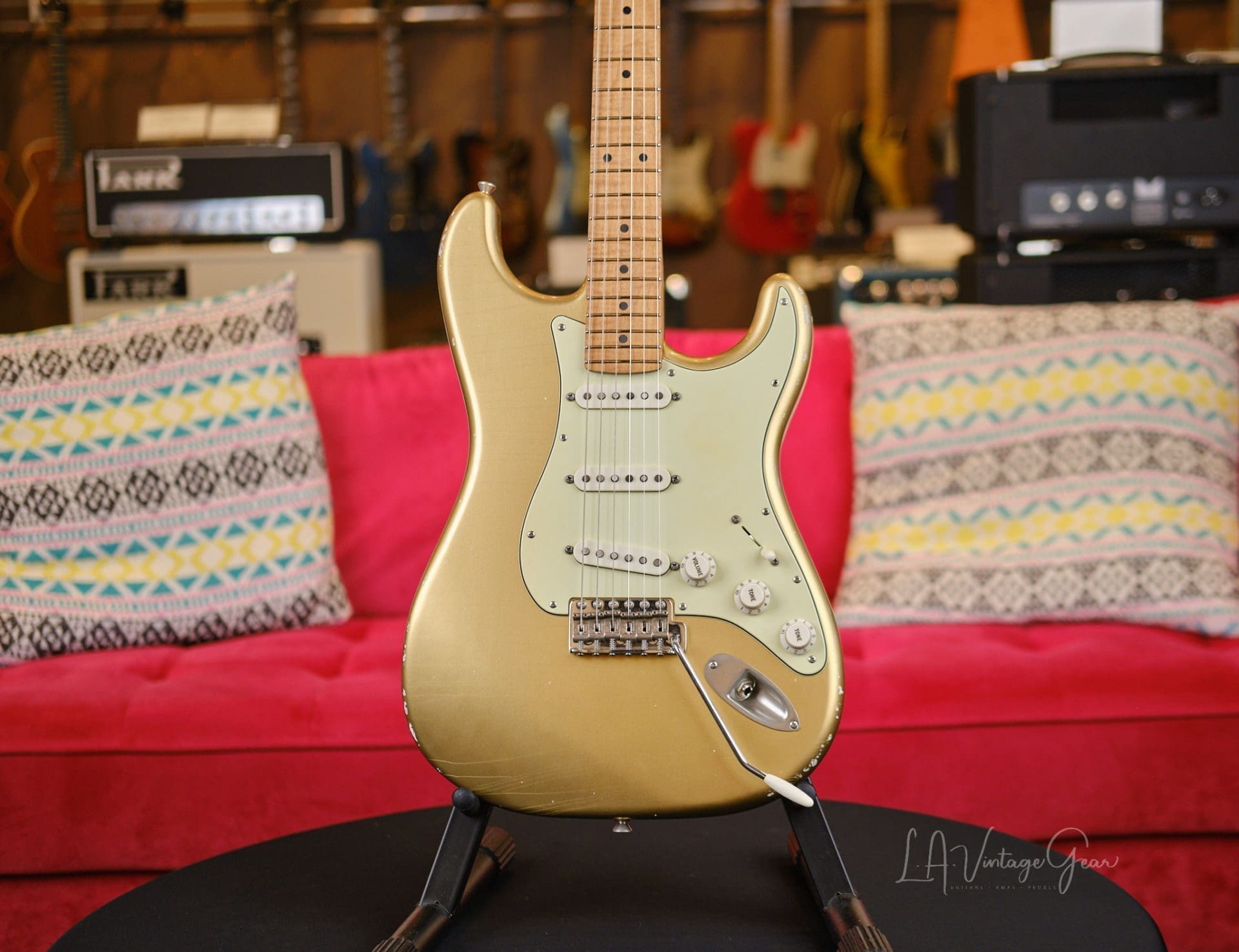 Xotic XSC1 S-Style Relic'd Electric Guitar - Aztec Gold #3076- New Build! - Image 2