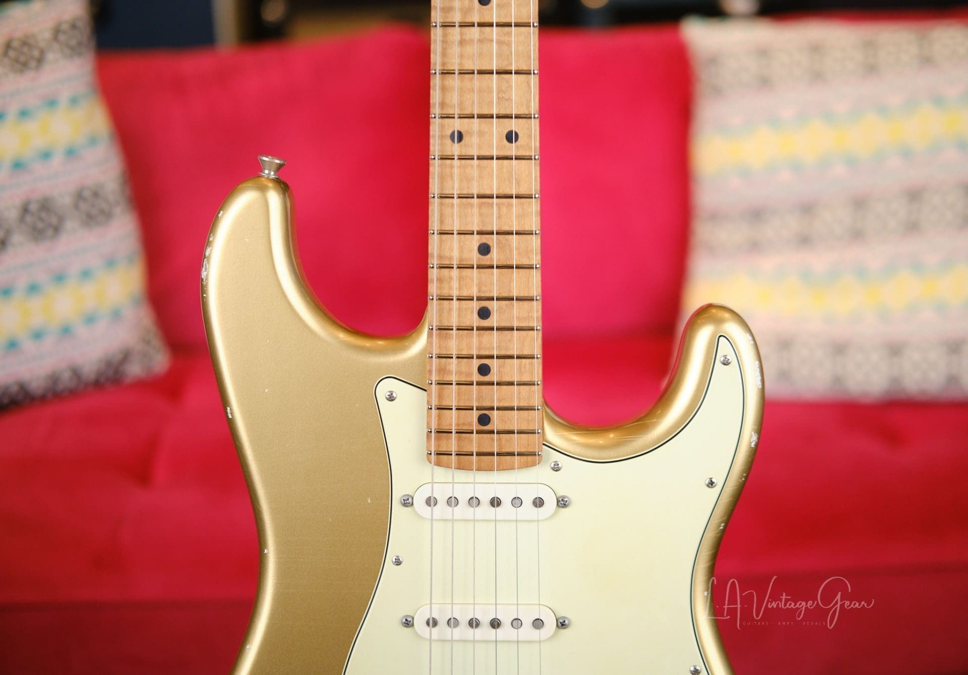 Xotic XSC1 S-Style Relic'd Electric Guitar - Aztec Gold #3076- New Build! - Image 3