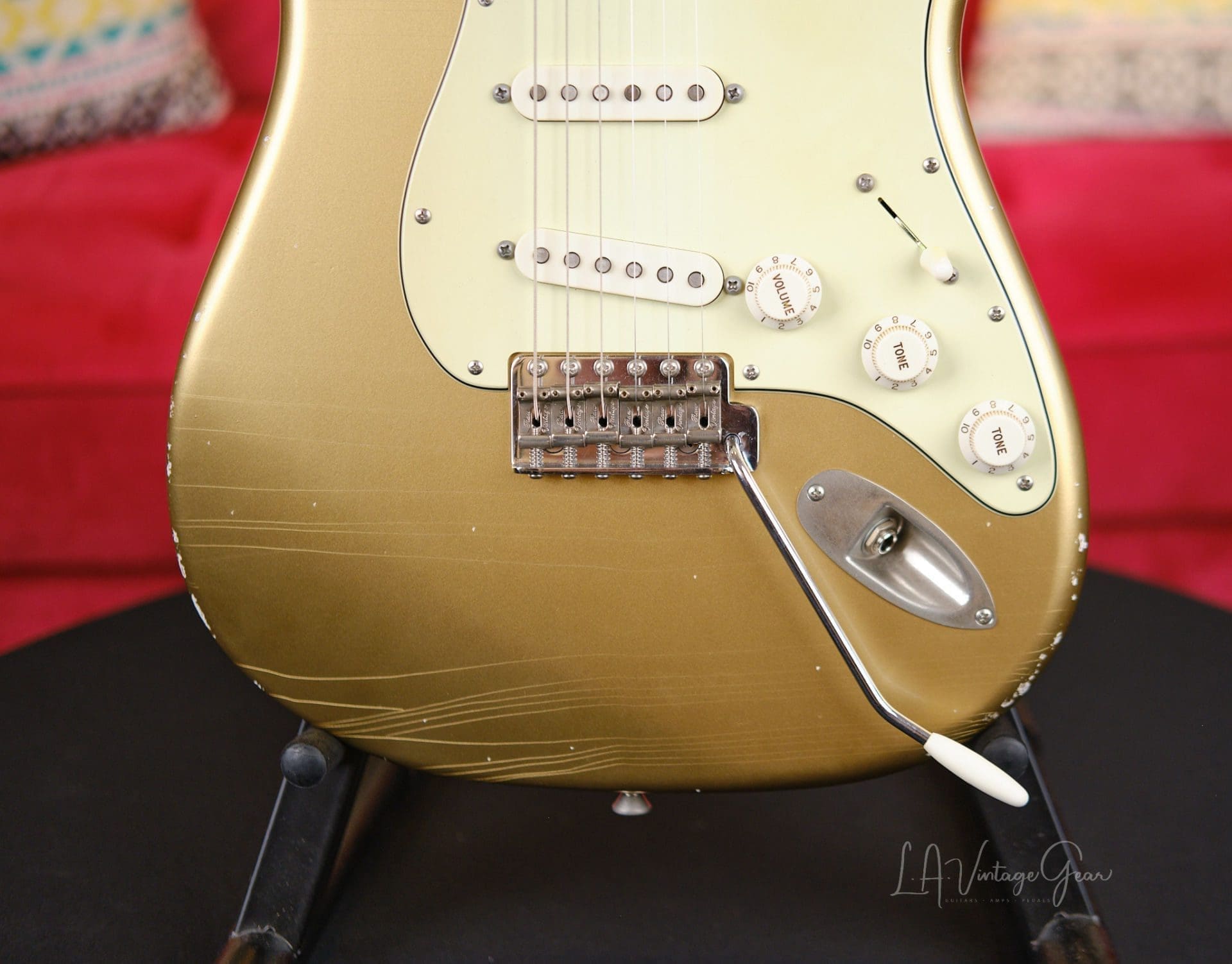 Xotic XSC1 S-Style Relic'd Electric Guitar - Aztec Gold #3076- New Build! - Image 4