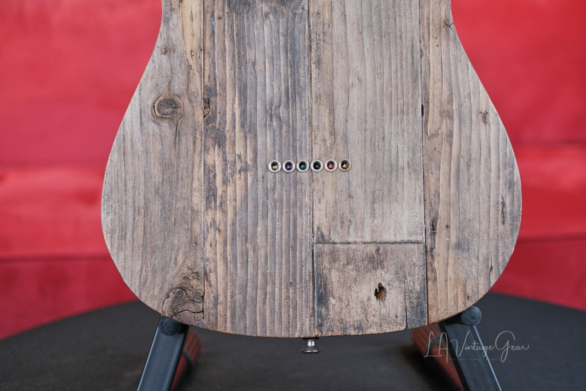 Crucible L.A. Guitars Hollywood Bowl-Caster - Built from bench #24 of the Hollywood Bowl! - Image 12