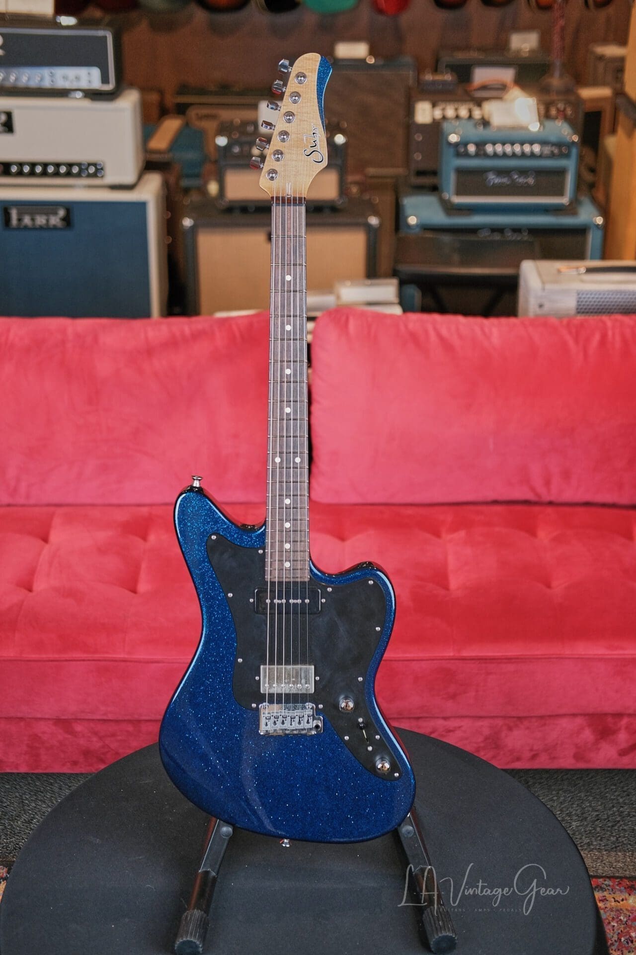 Suhr Custom Classic JM - In Blue Sparkle with Hard Shell Case!