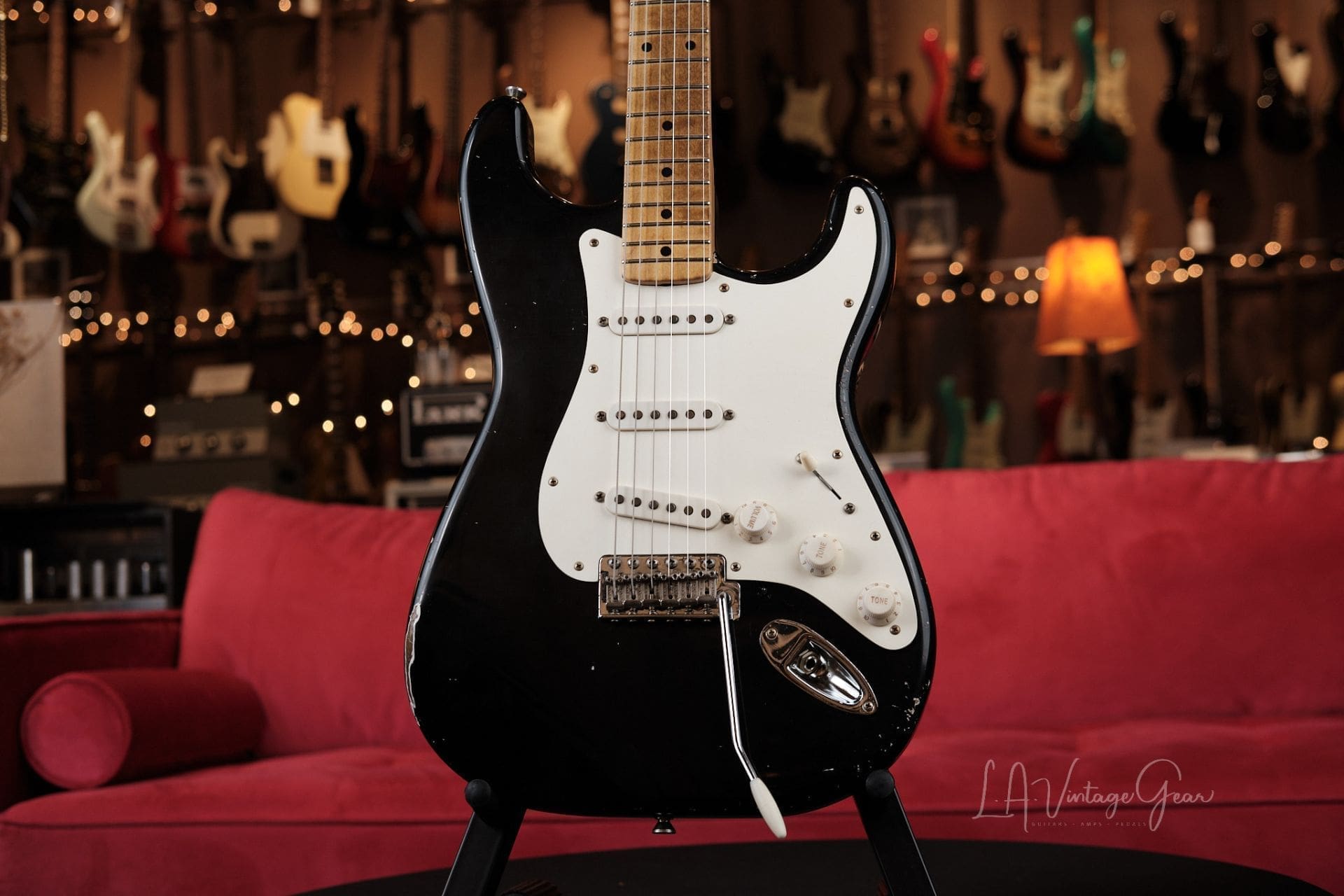 Mario Martin "Model S" Electric Guitar - Relic'd Black Finish & Arcane Pickups! - Image 2