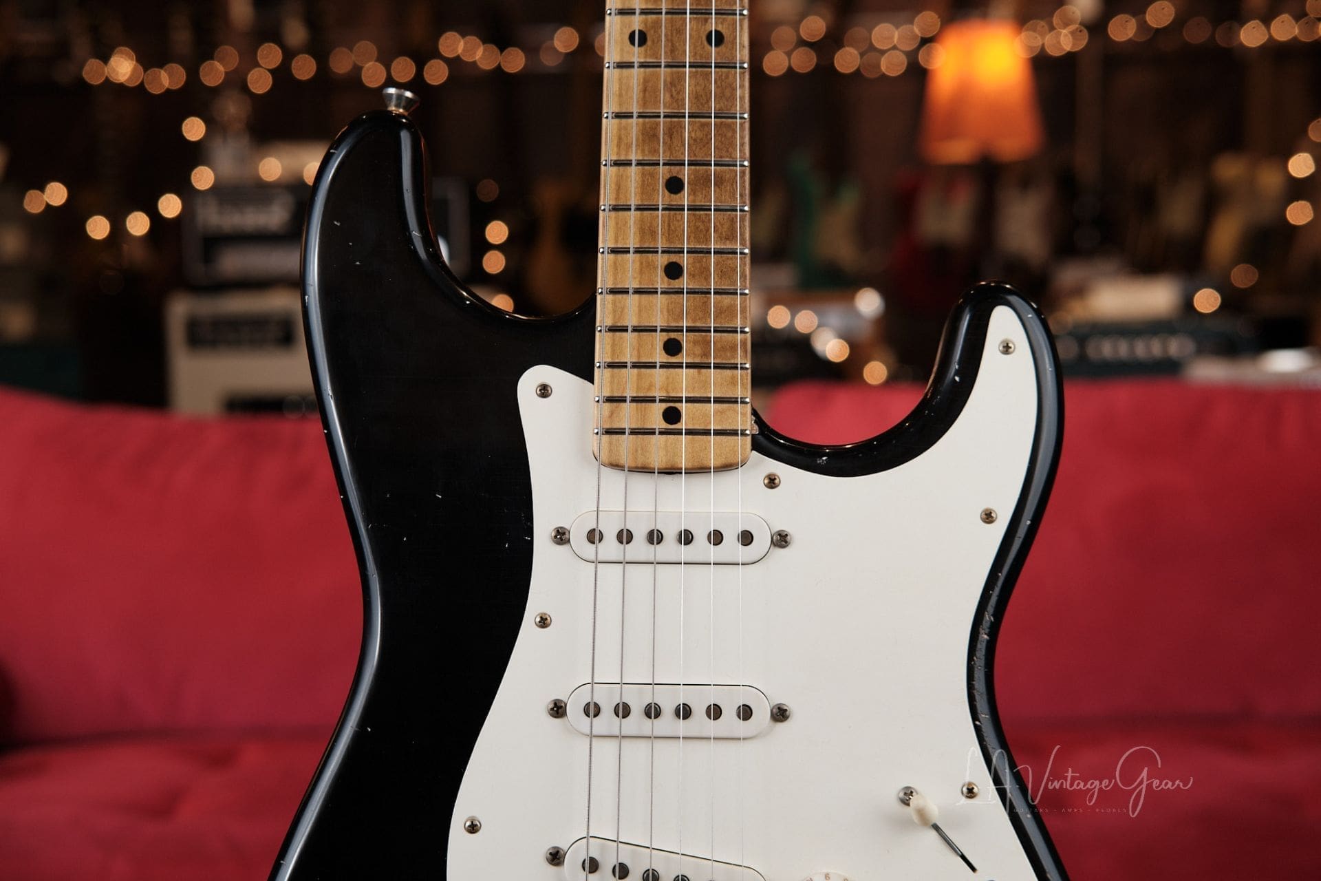 Mario Martin "Model S" Electric Guitar - Relic'd Black Finish & Arcane Pickups! - Image 4