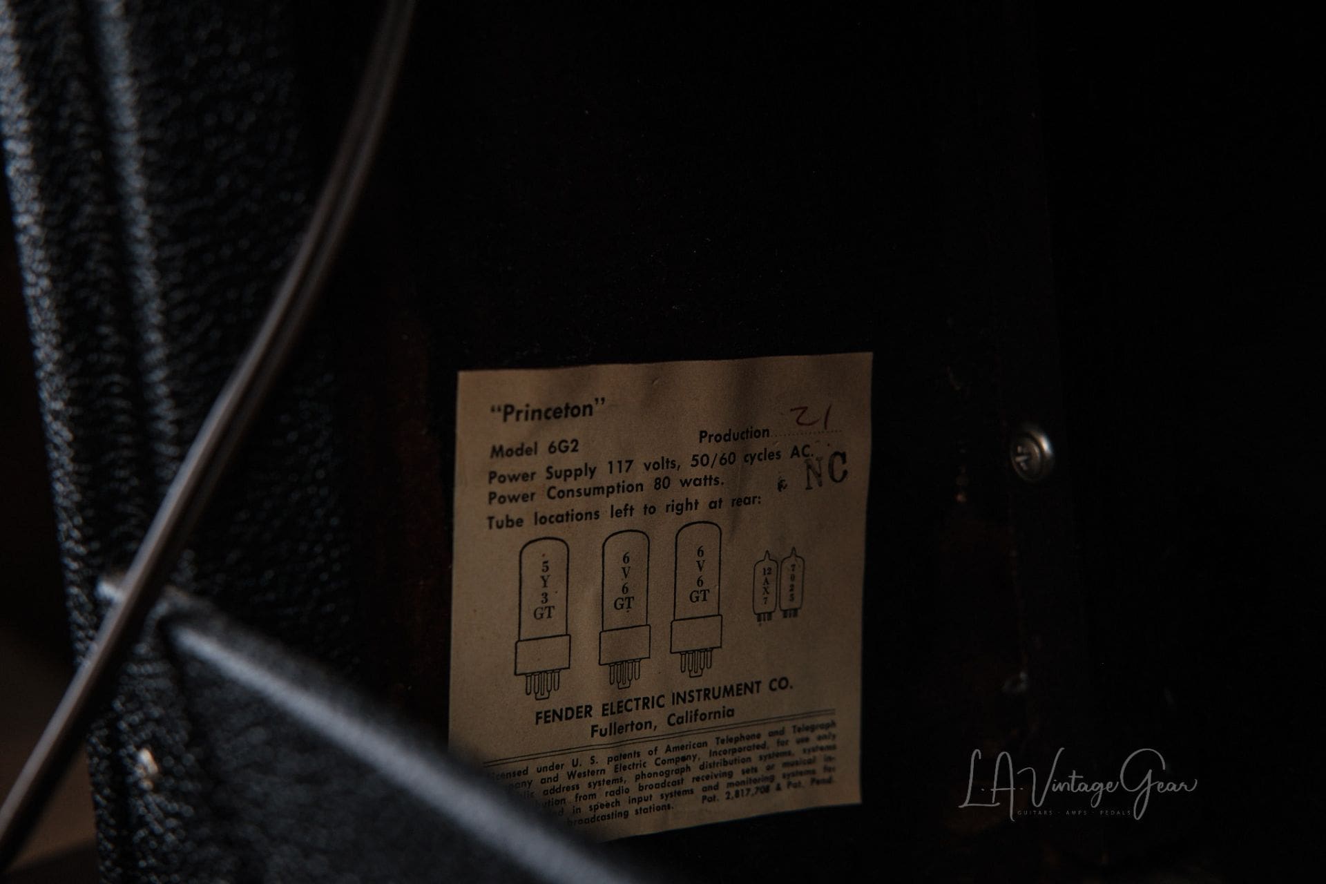 Fender 1964 Princeton "Tuxedo" Guitar Amplifier 6G2 - Awesome Low Power Combo! - Image 21