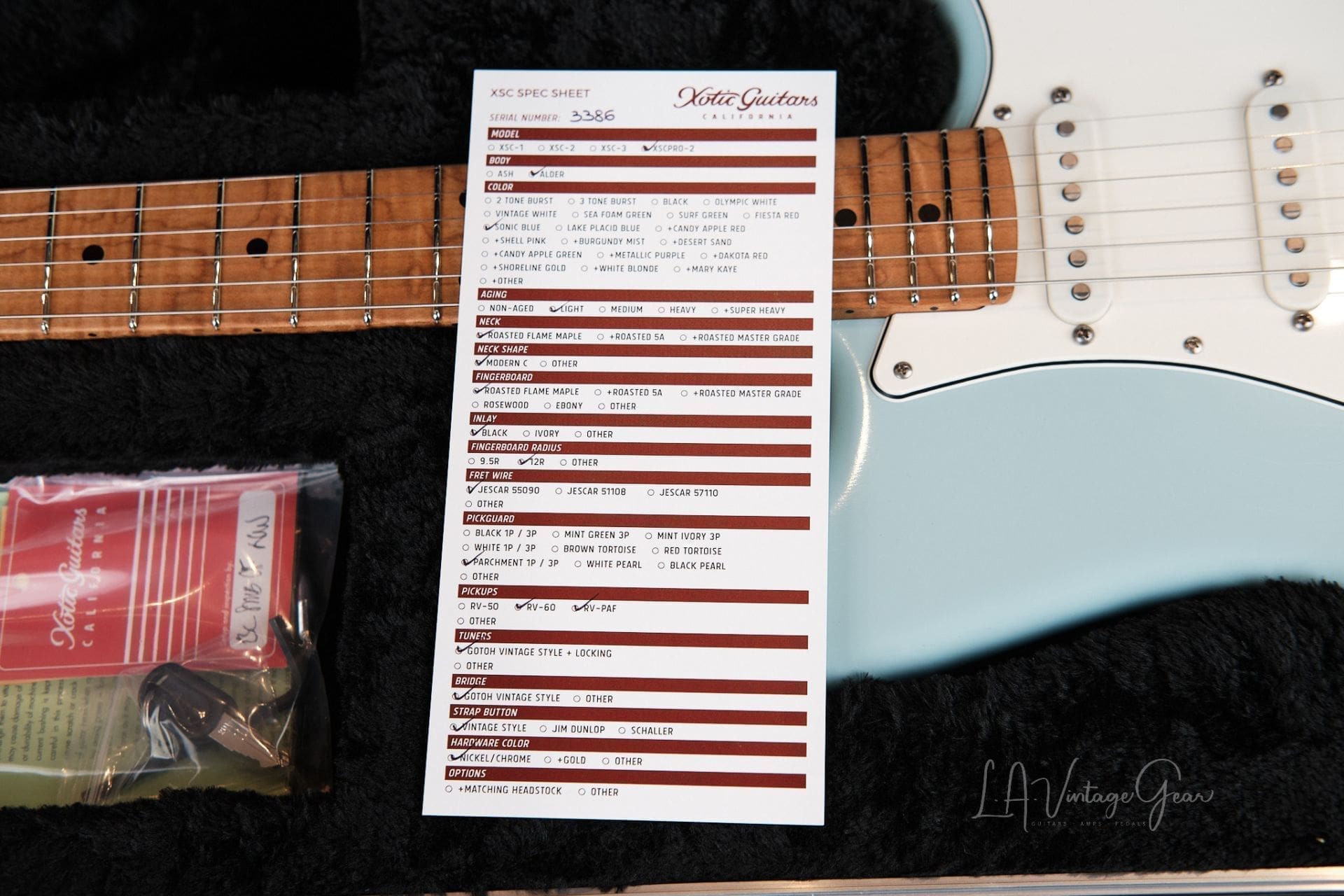 Xotic California Classic® XSCPRO-2 Sonic Blue - Brand New Light Aged #3386 - Image 14