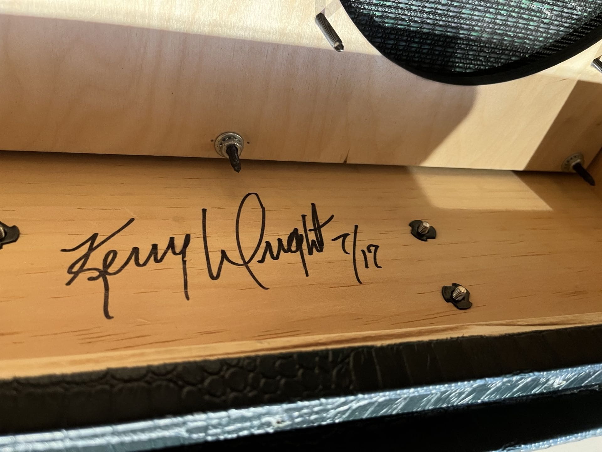 Kerry Wright 2x8 Closed Back Cabinet - In A Beautiful Green Crocodile Tolex! - Image 12