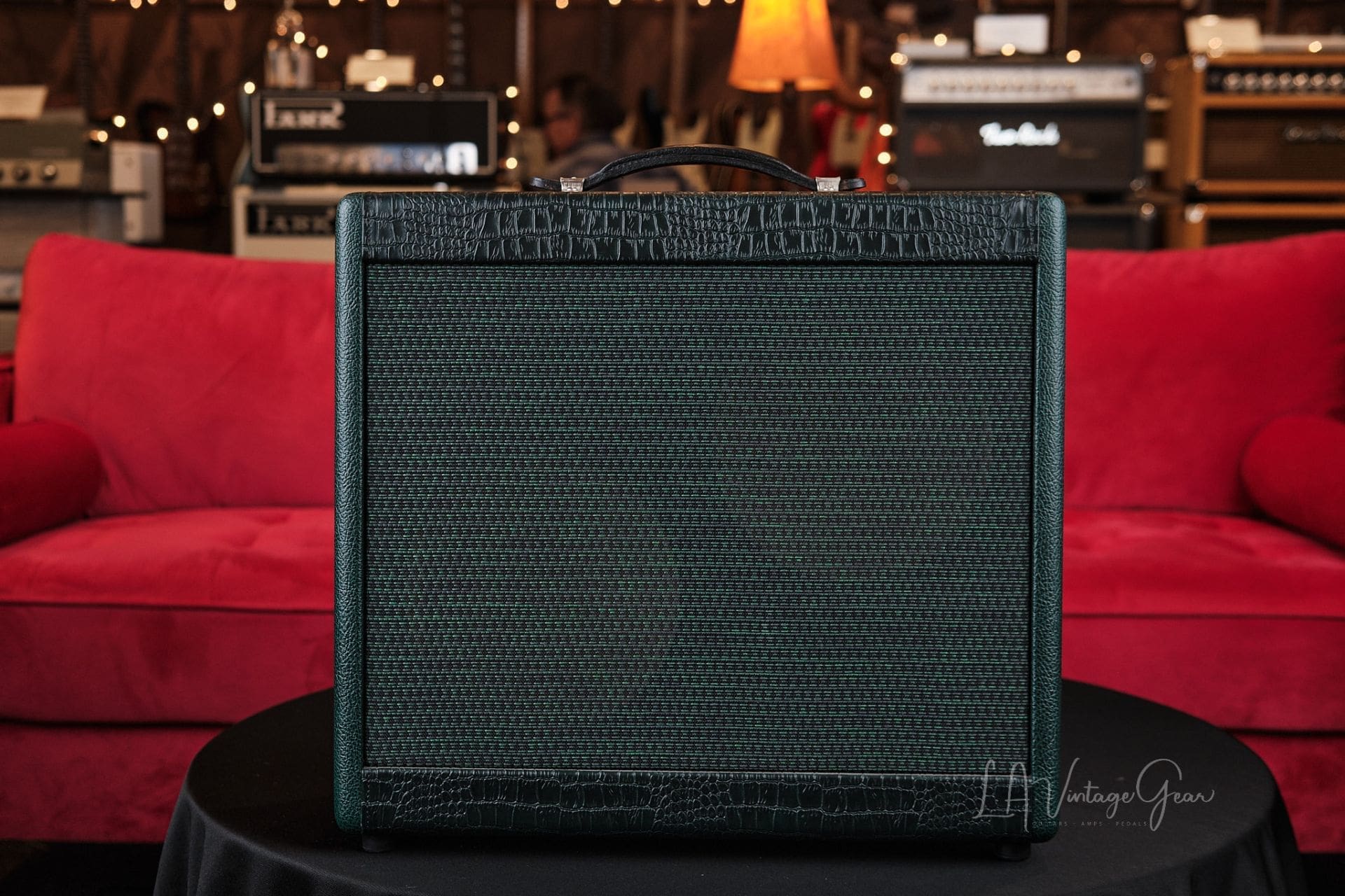 Kerry Wright 2x8 Closed Back Cabinet - In A Beautiful Green Crocodile Tolex!
