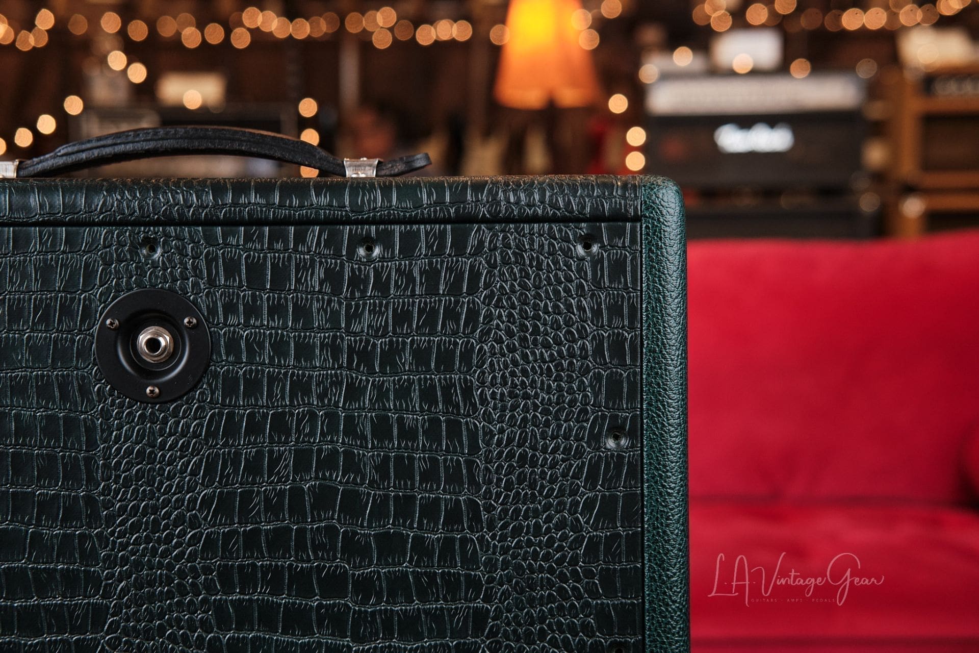 Kerry Wright 2x8 Closed Back Cabinet - In A Beautiful Green Crocodile Tolex! - Image 8