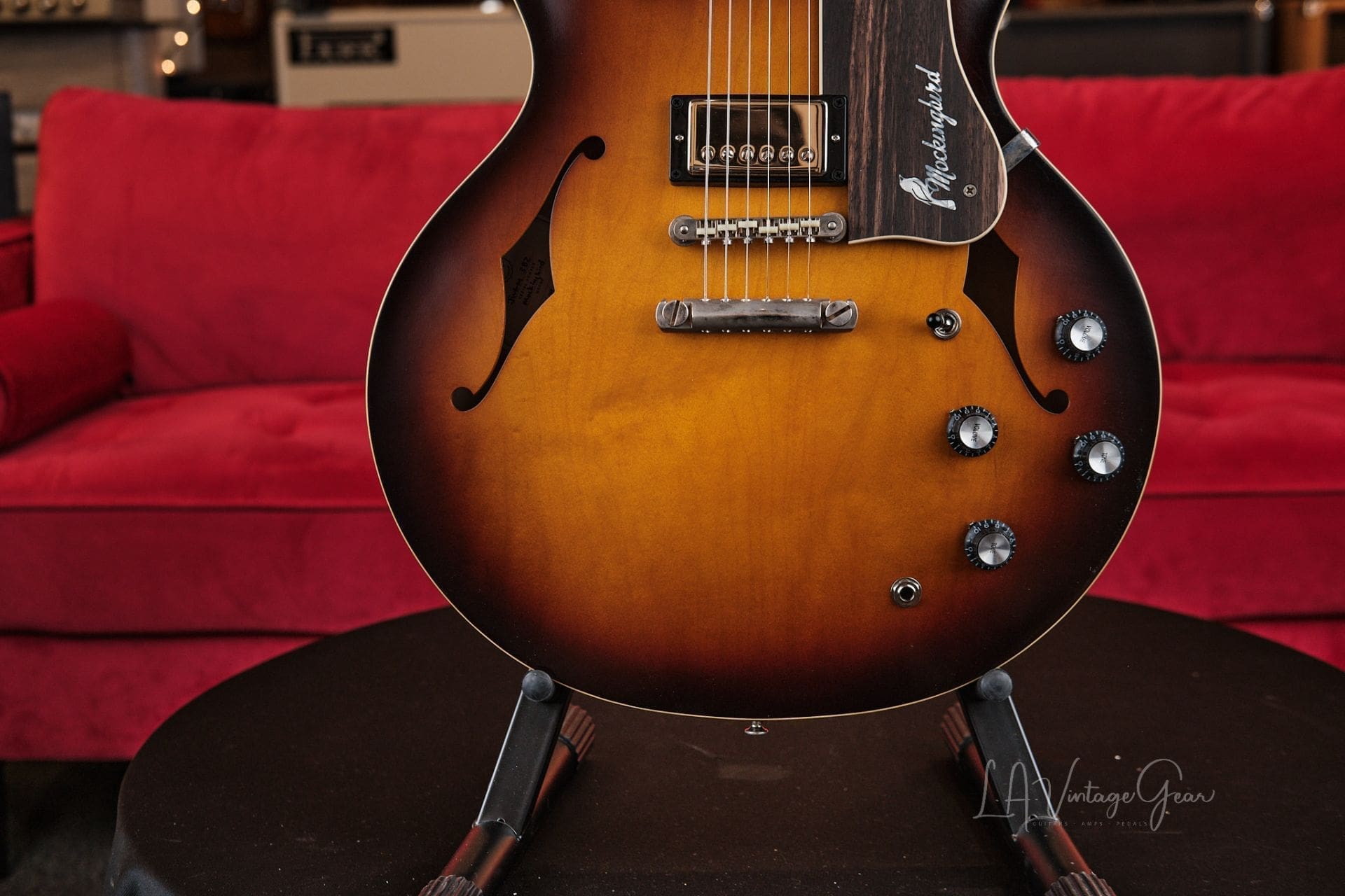 Josh Williams ‘Mockingbird’ JWG382 Semi-Hollowbody Electric Guitar- 59 Burst Finish & Ron Ellis Pickups! - Image 4