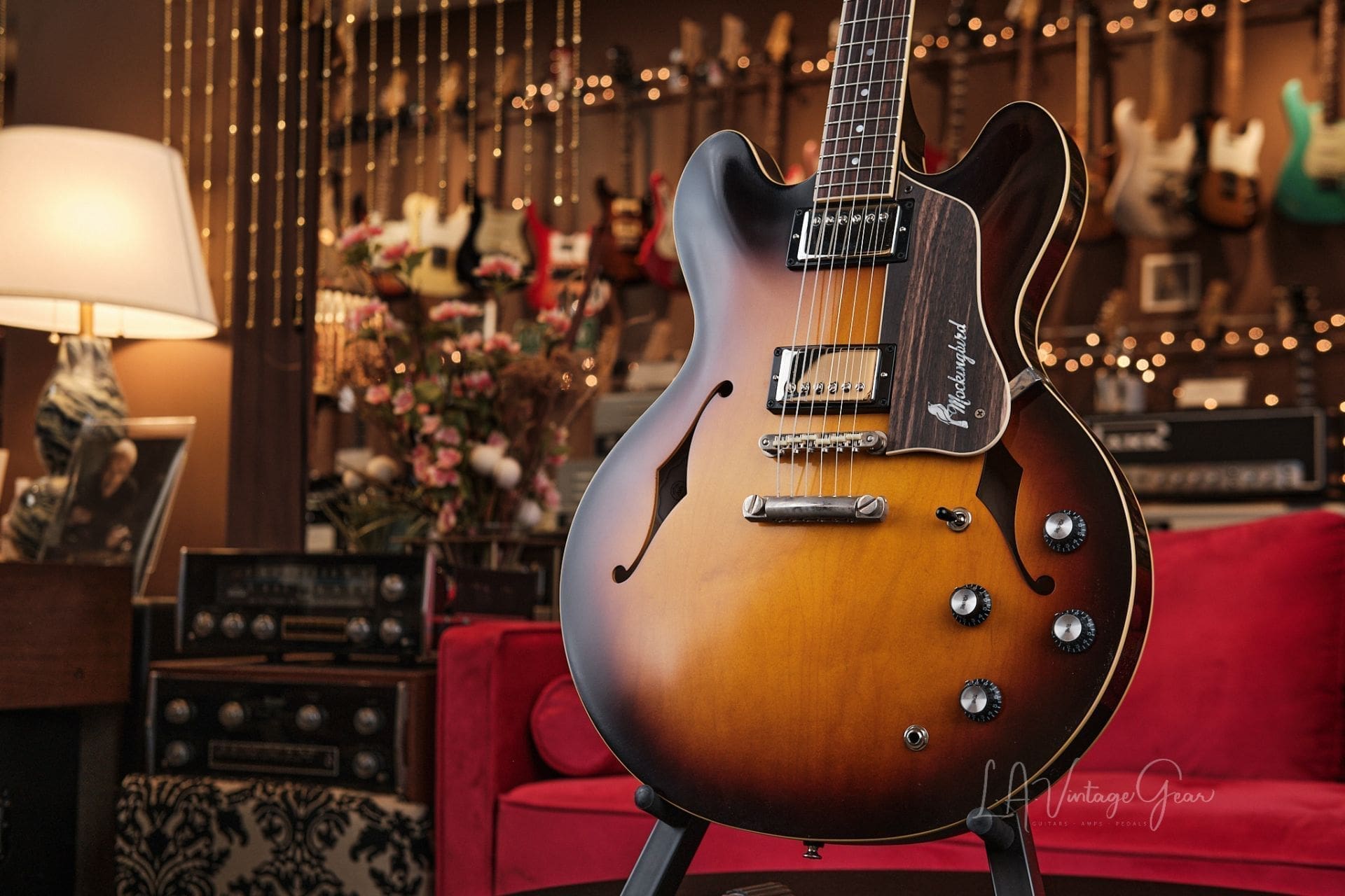 Josh Williams ‘Mockingbird’ JWG382 Semi-Hollowbody Electric Guitar- 59 Burst Finish & Ron Ellis Pickups! - Image 5