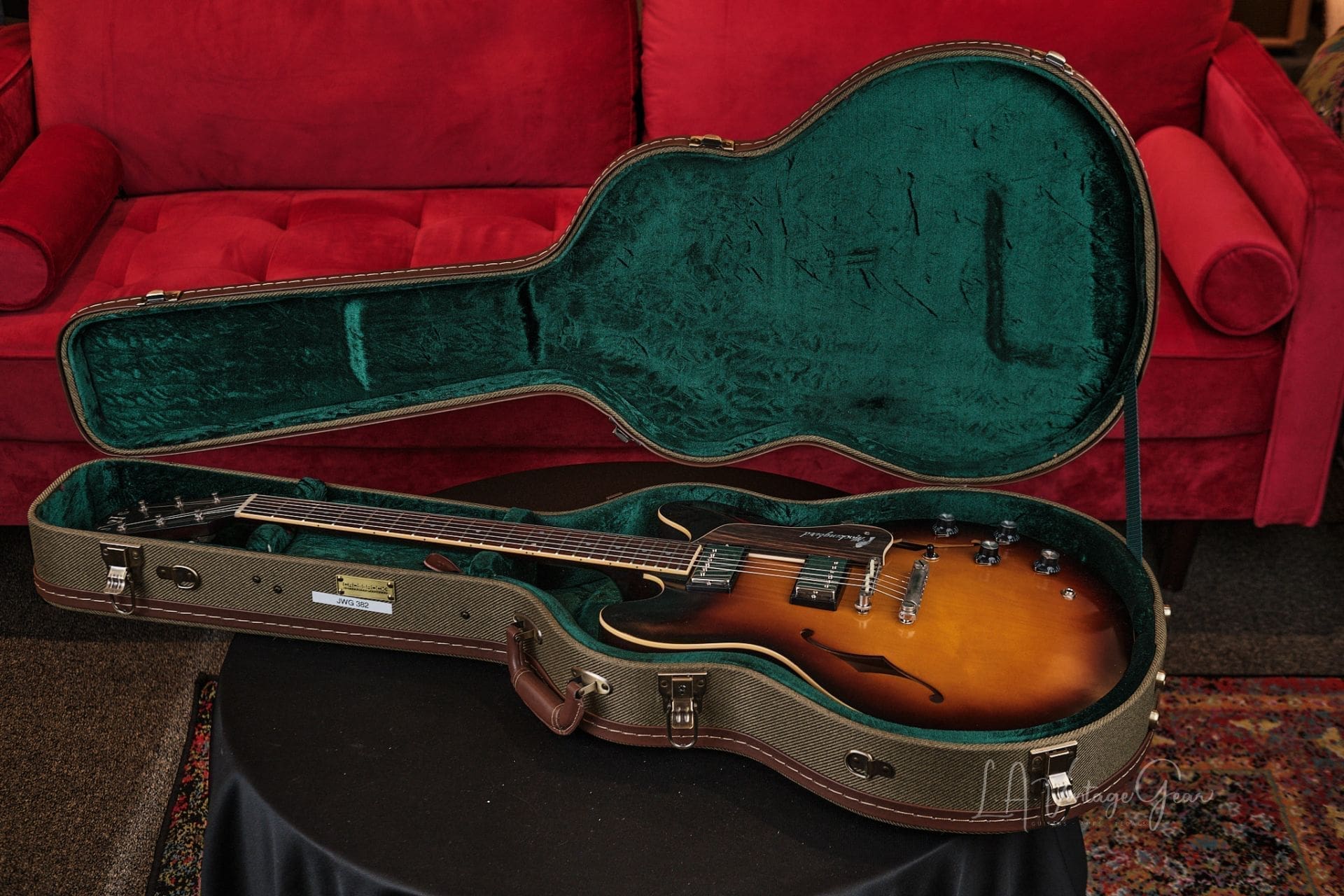 Josh Williams ‘Mockingbird’ JWG382 Semi-Hollowbody Electric Guitar- 59 Burst Finish & Ron Ellis Pickups! - Image 12