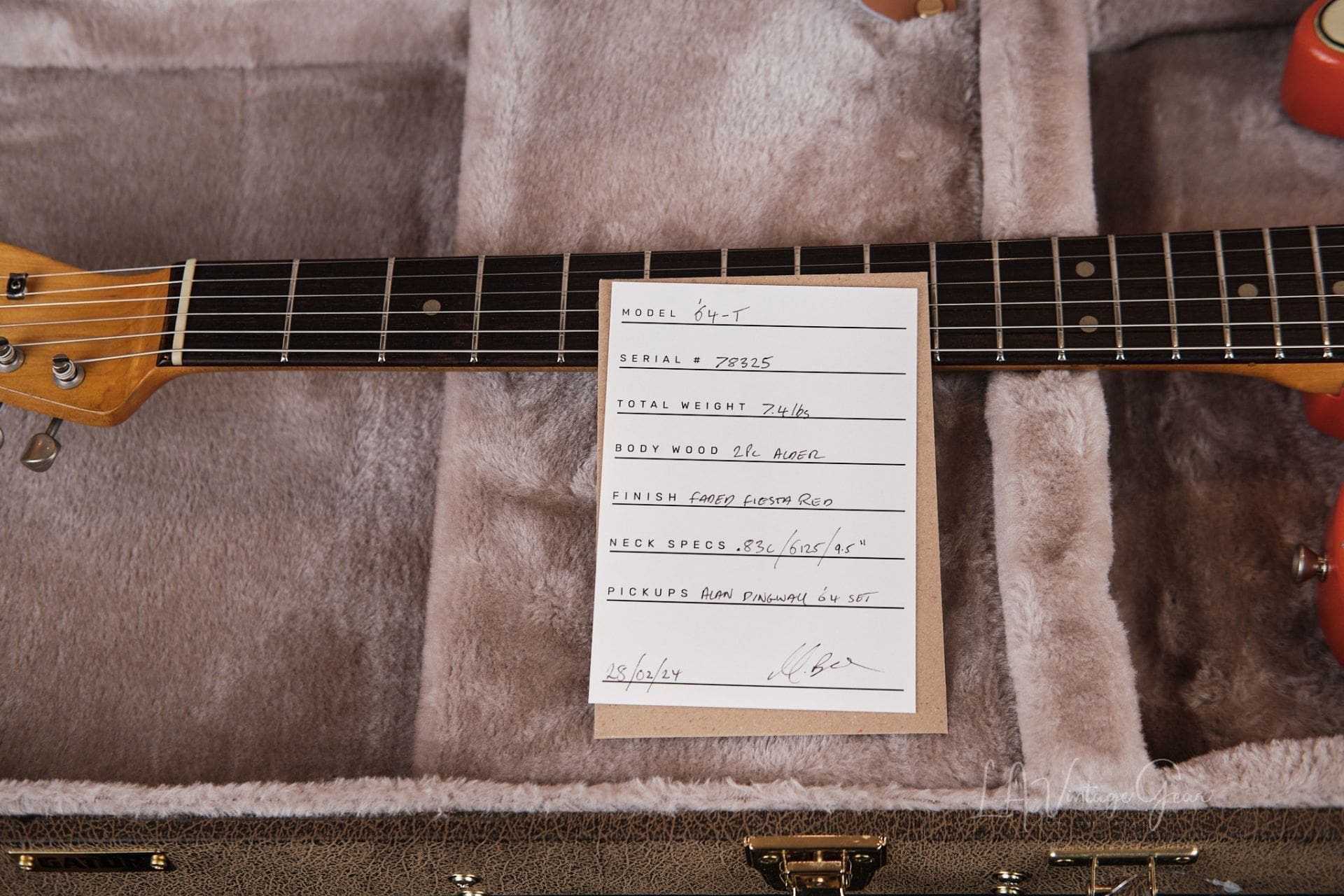 M.B. Guitars '64-T - In Faded Fiesta Red, Just In! - Image 13