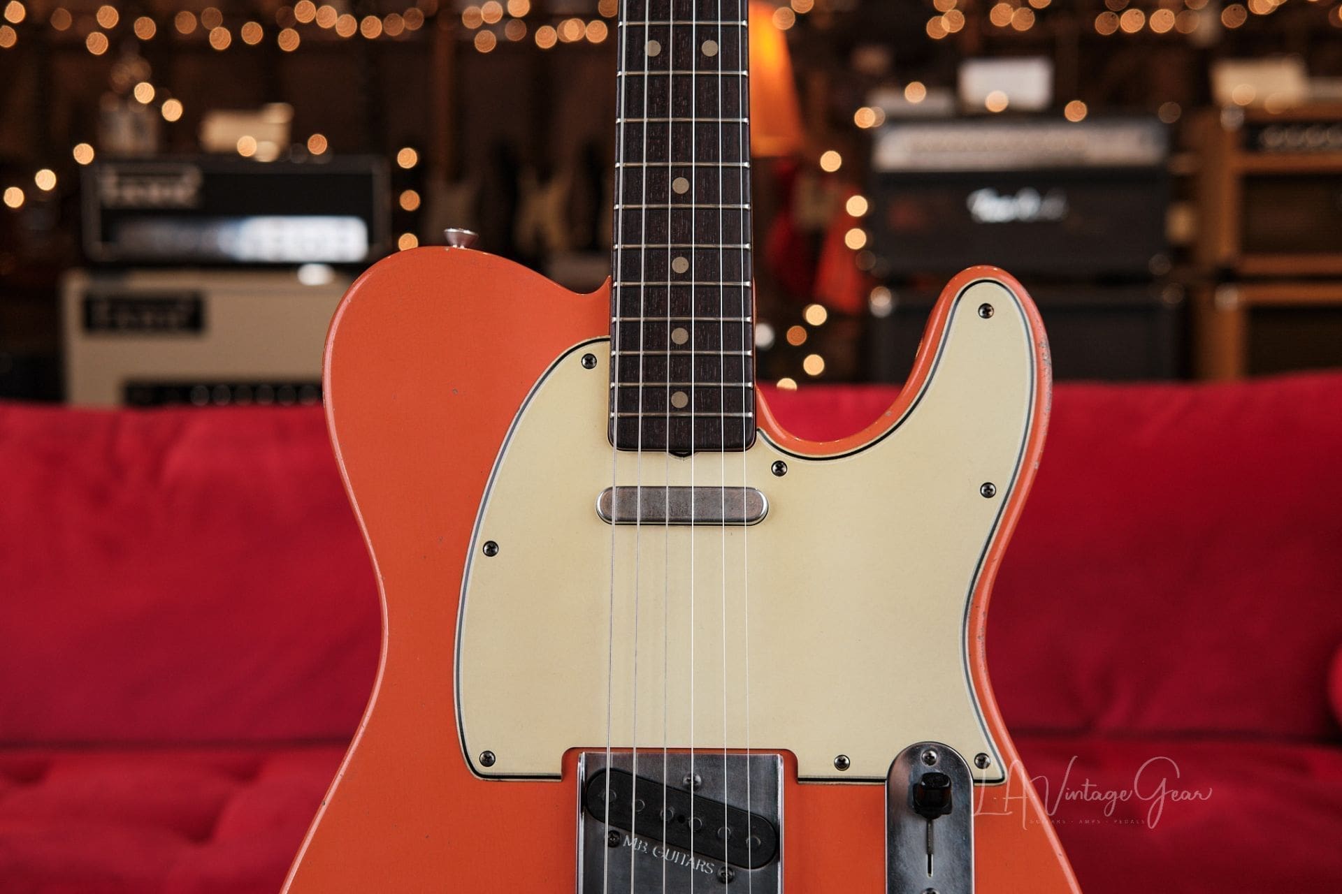 M.B. Guitars '64-T - In Faded Fiesta Red, Just In! - Image 4